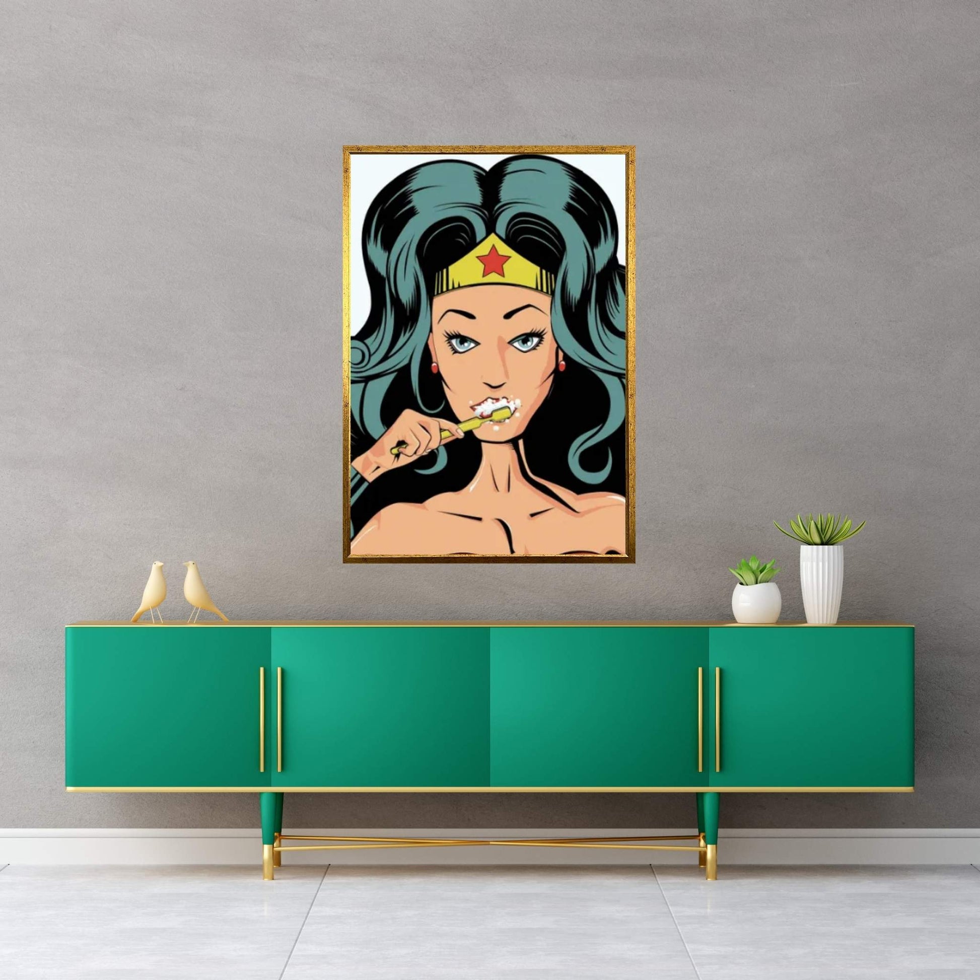 WW Teeth Old Canvas Wall Art - Y Canvas