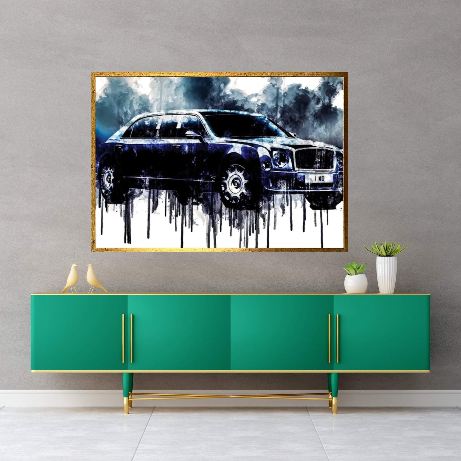 Car 2017 Bentley Mulsanne Grand Limousine Canvas Wall Art - Y Canvas