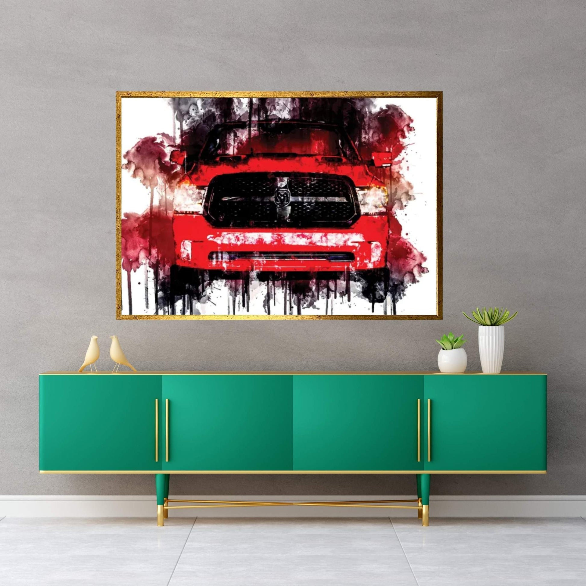 2017 Ram 1500 Night Canvas Wall Art - Y Canvas