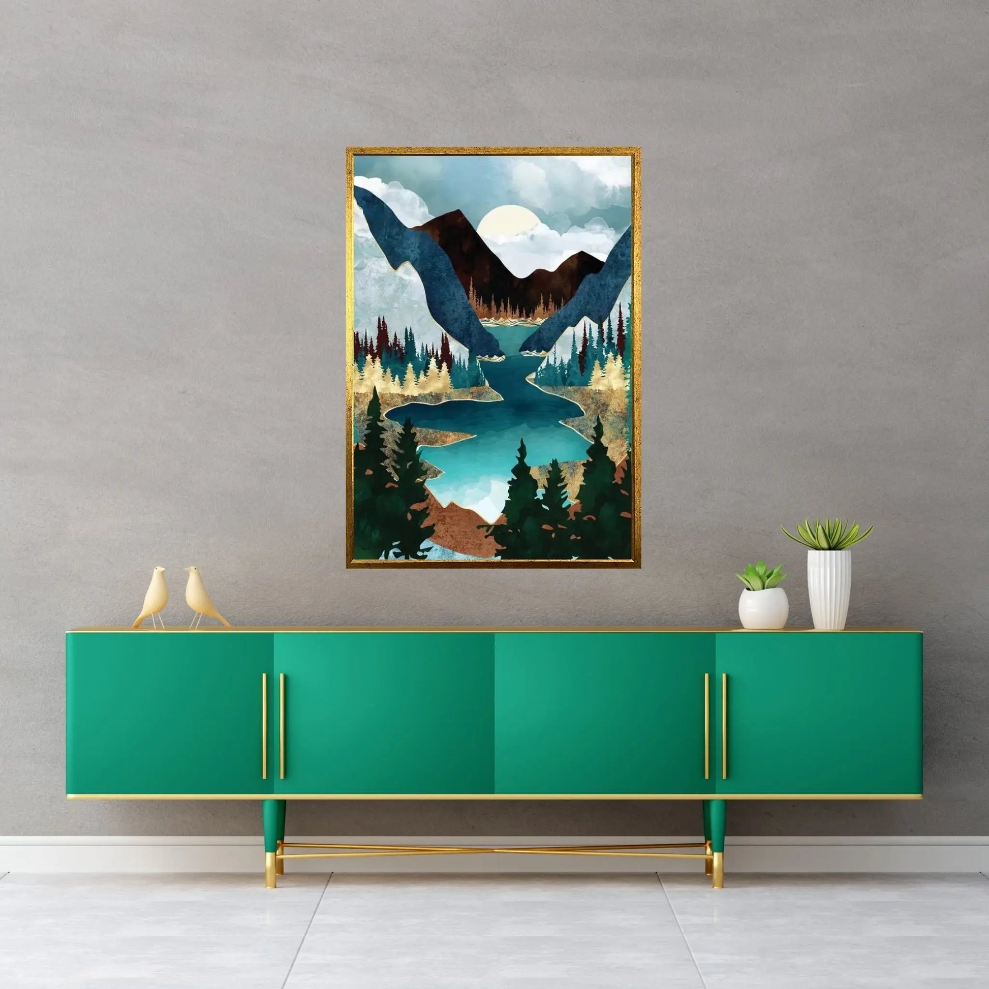 River Vista Canvas Wall Art - Y Canvas