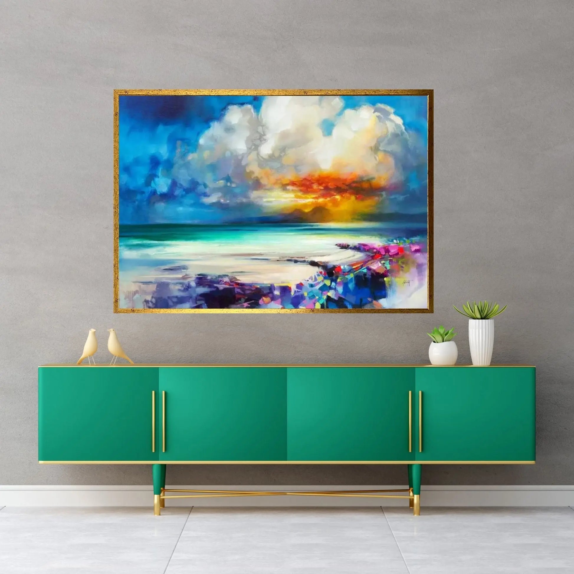 Golden Canvas Wall Art - Y Canvas