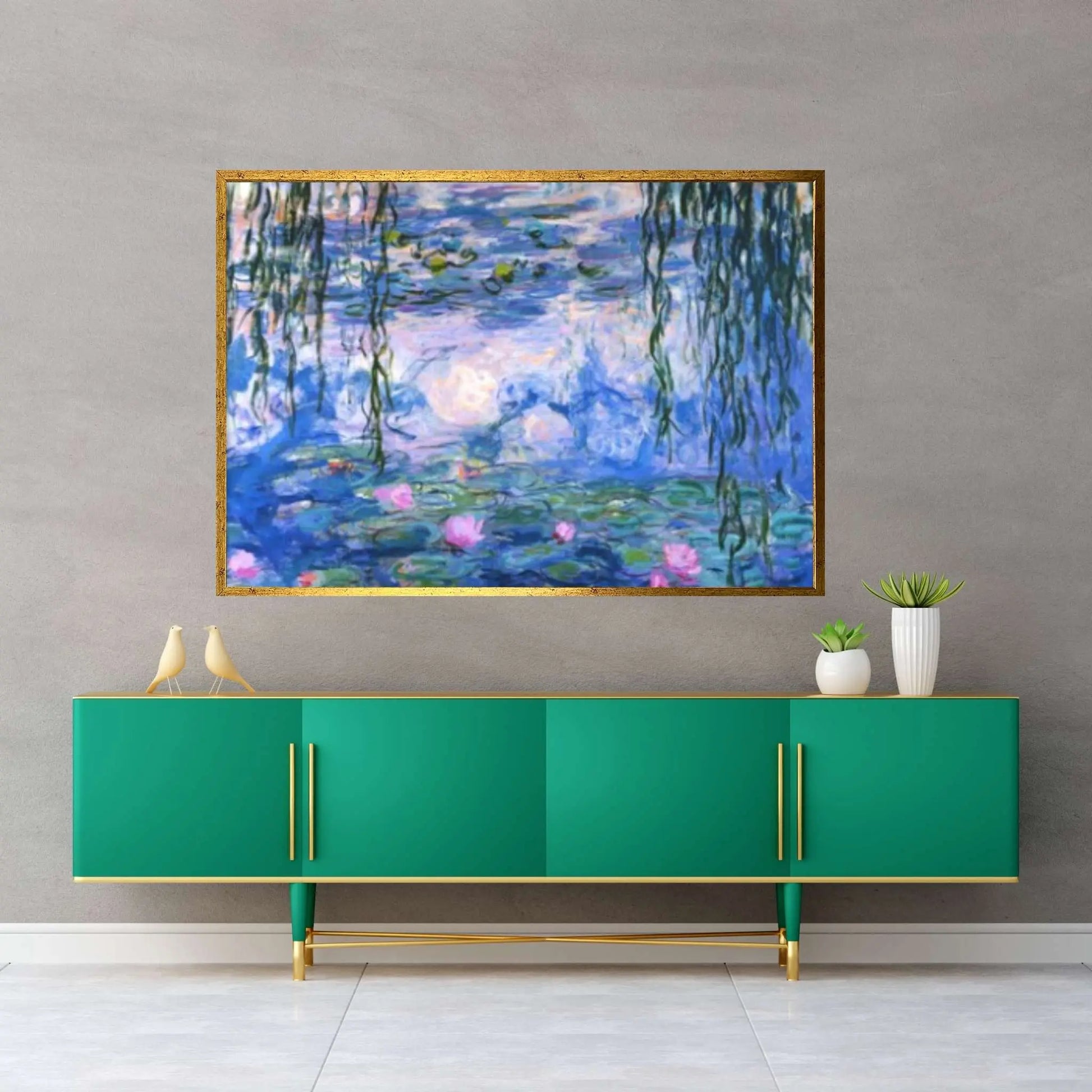 Claude Monet : Water Lilies Nympheas (1919) Canvas Wall Art Print Poster - Y Canvas