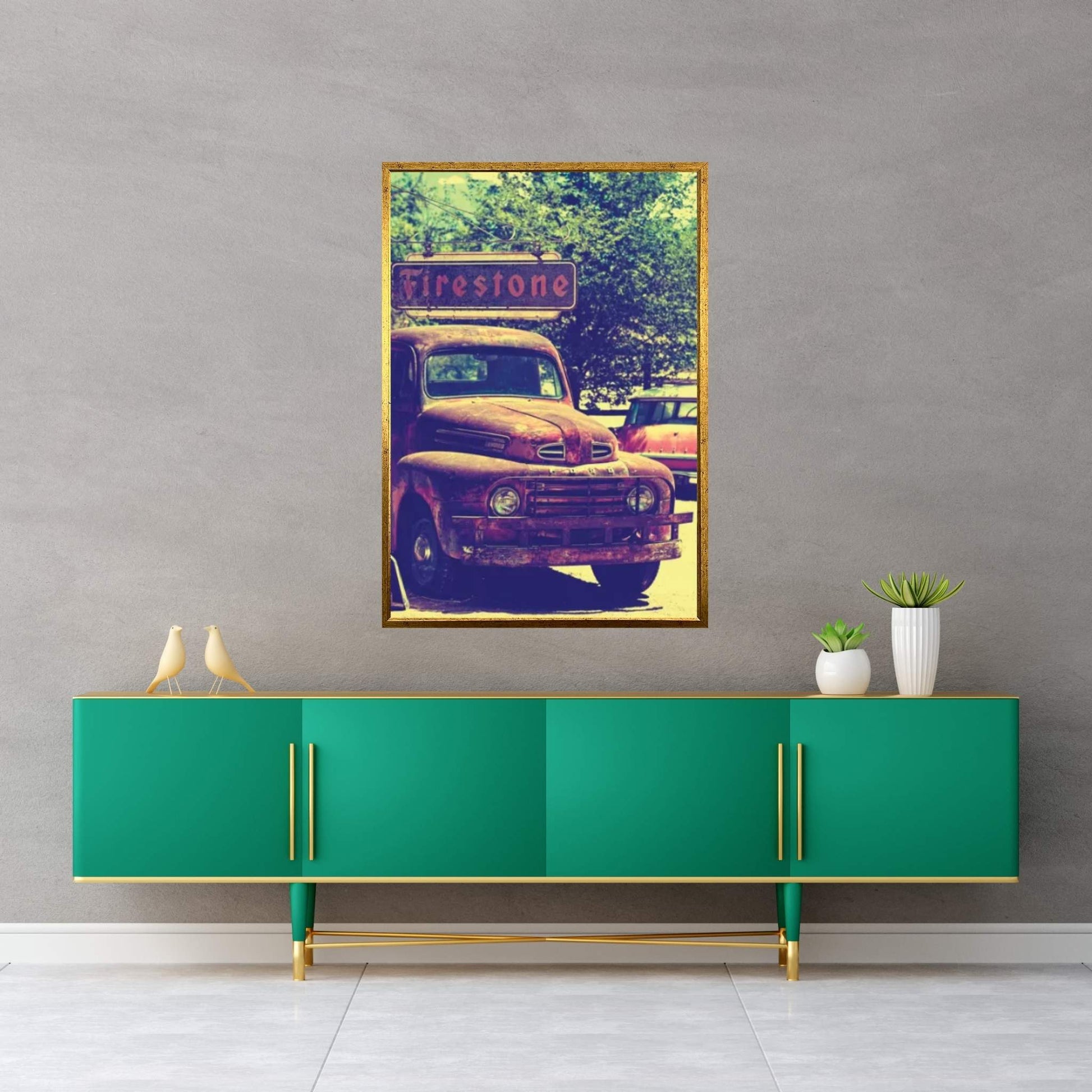 Classic Ford Truck Canvas Wall Art - Y Canvas