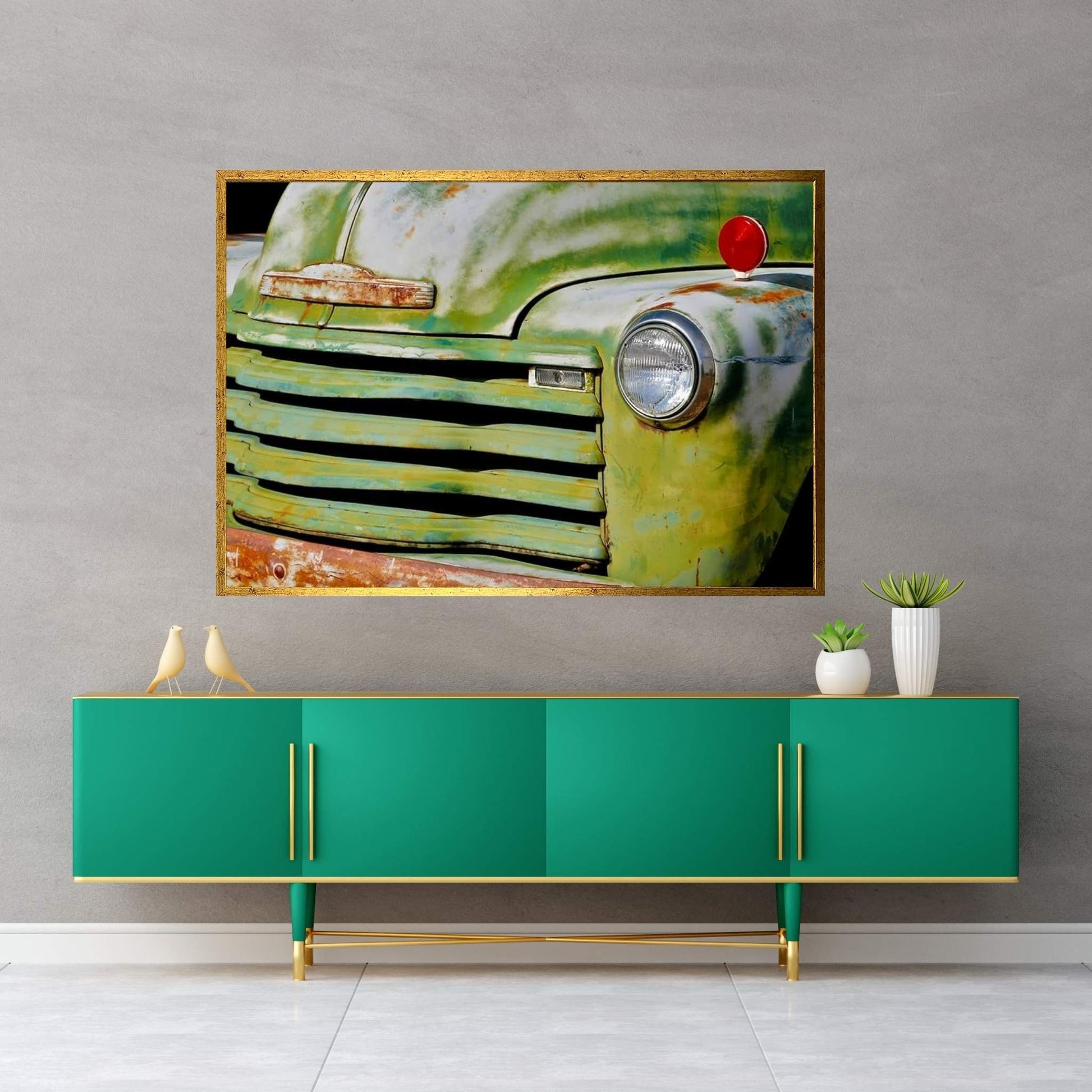 Green Grill Canvas Wall Art - Y Canvas