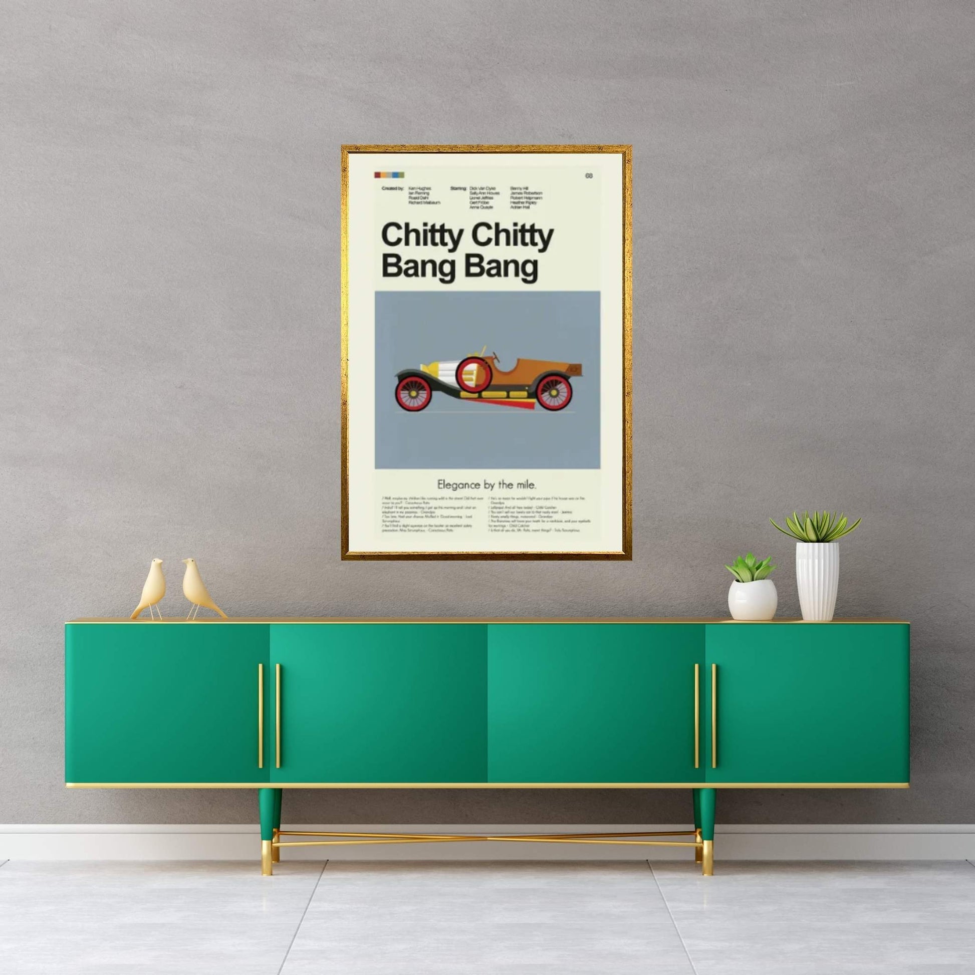 Chitty Chitty Bang Bang Canvas Wall Art - Y Canvas