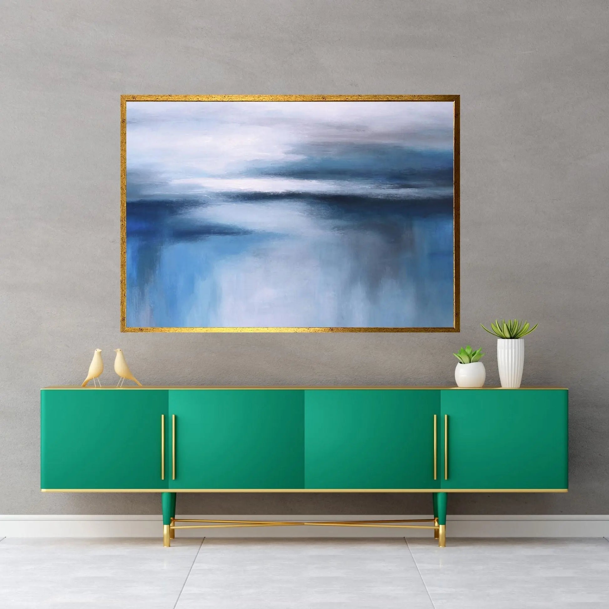 Abstract Seascape XXIV Canvas Wall Art - Y Canvas