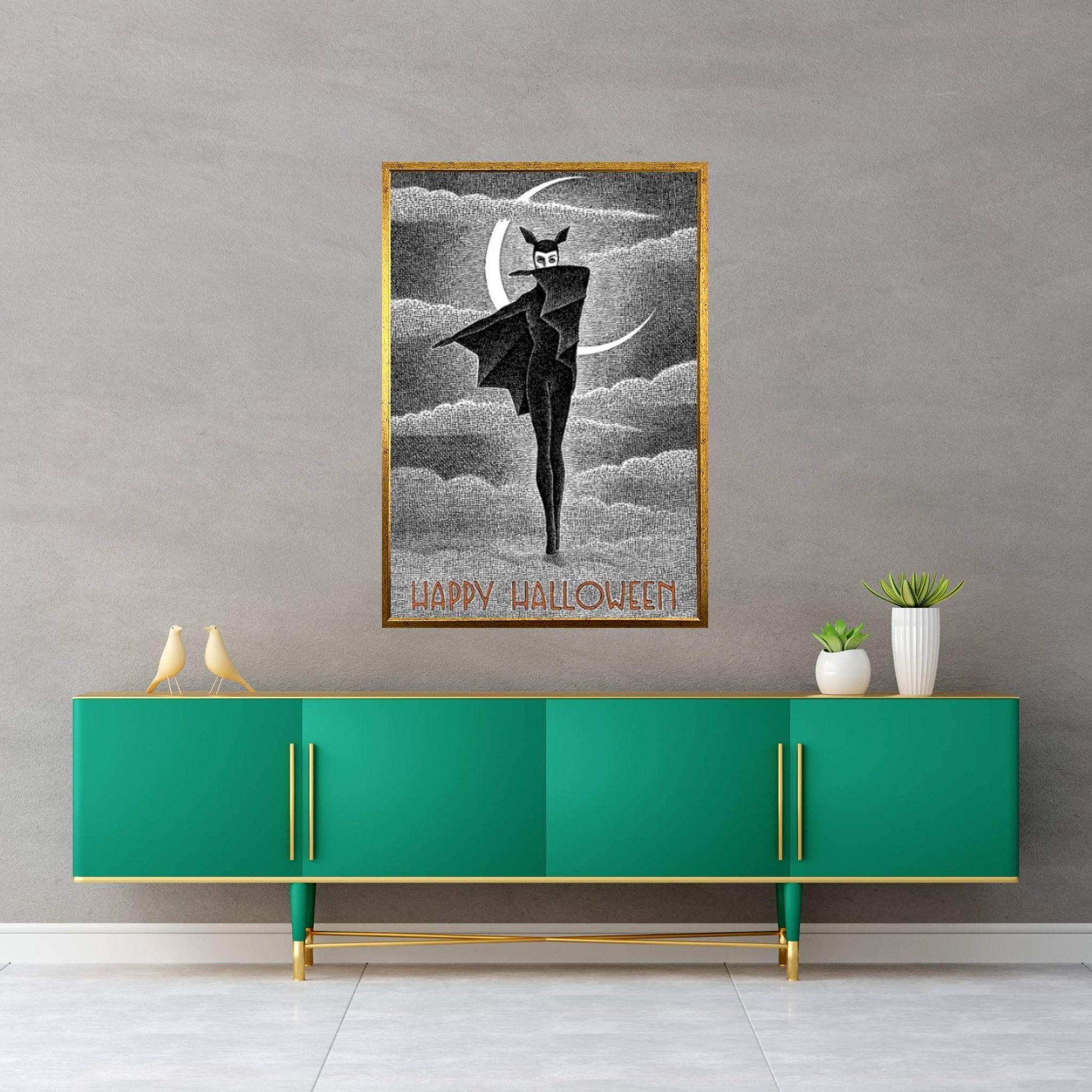 Bat-Girl Canvas Wall Art - Y Canvas