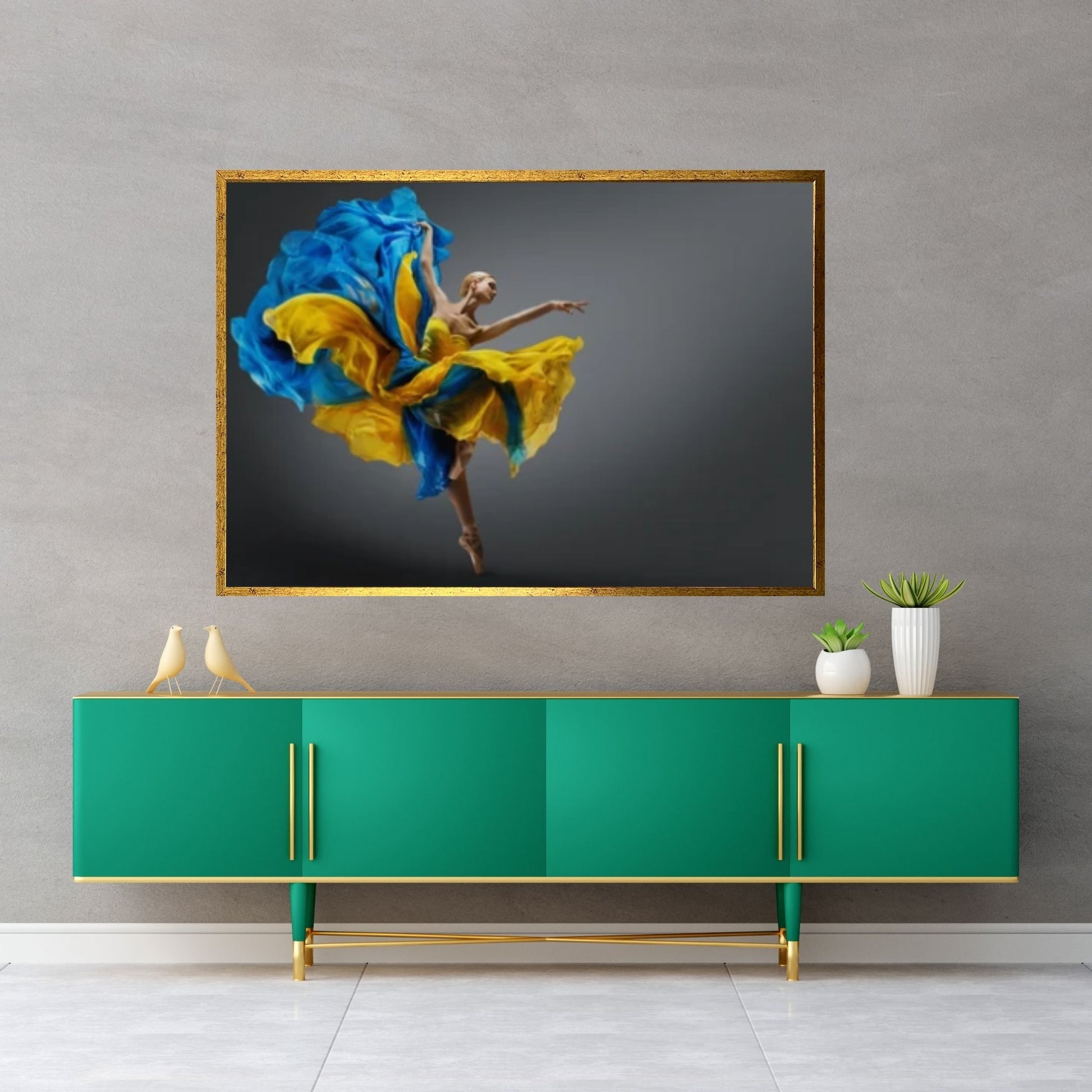 Large Ballerina Canvas Painting, Dancing Girl Oil Painting - Y Canvas