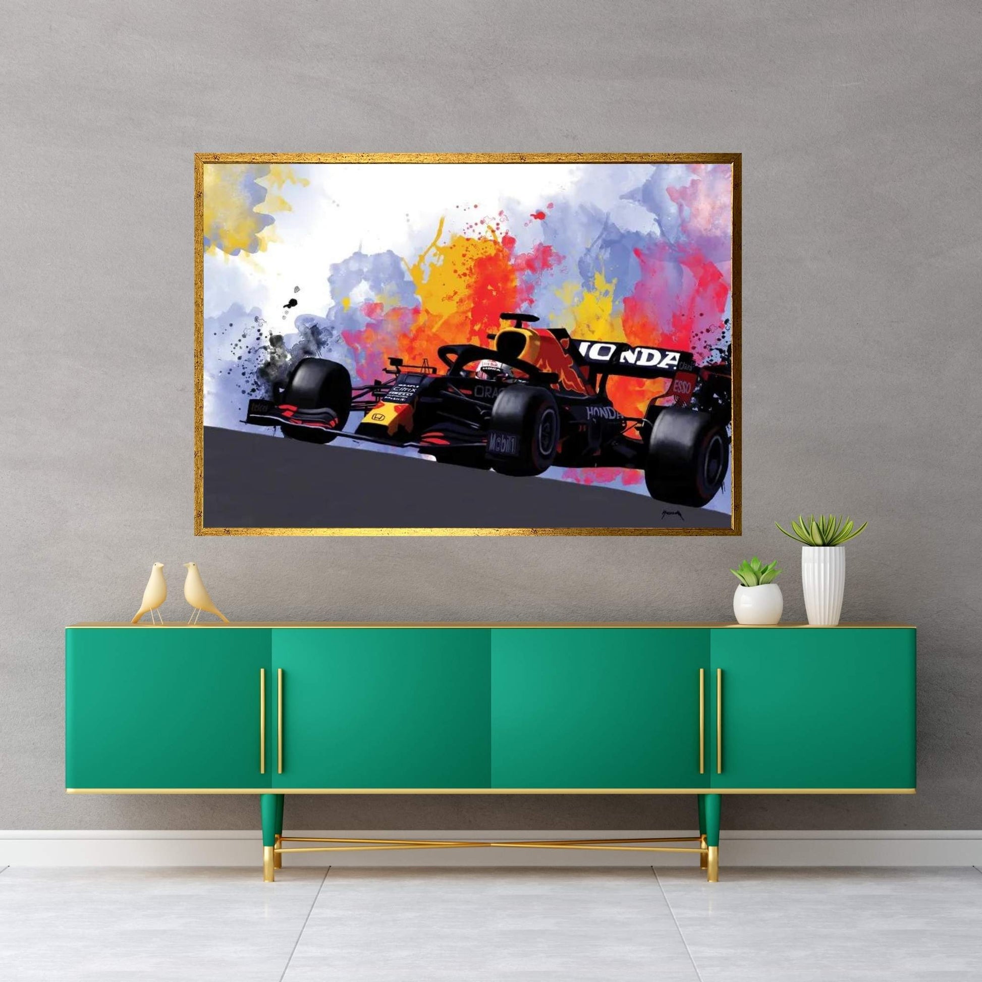 Verstappen's Racecar Canvas Wall Art - Y Canvas