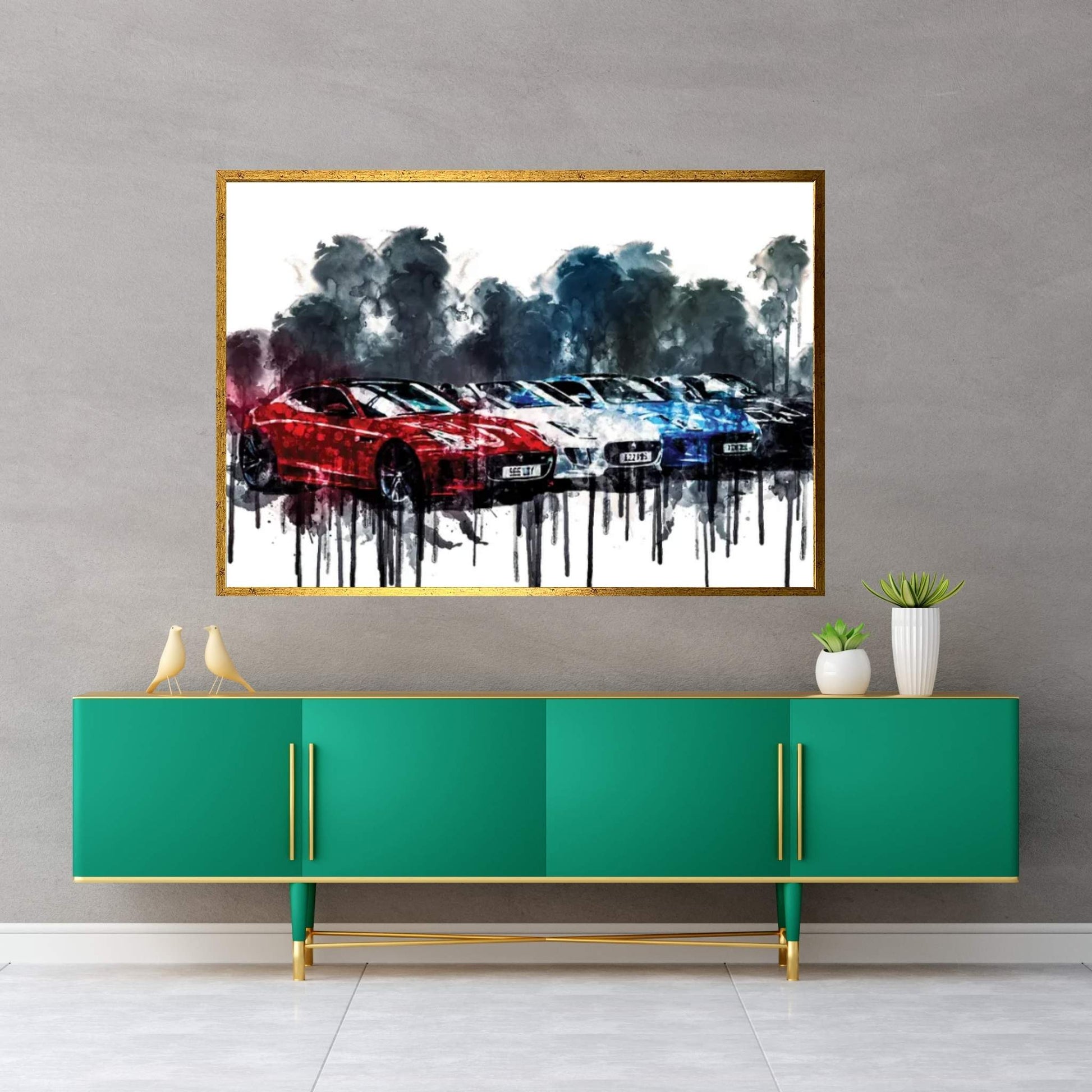 2017 Jaguar F Type British Design Vehicle CVII Canvas Wall Art - Y Canvas