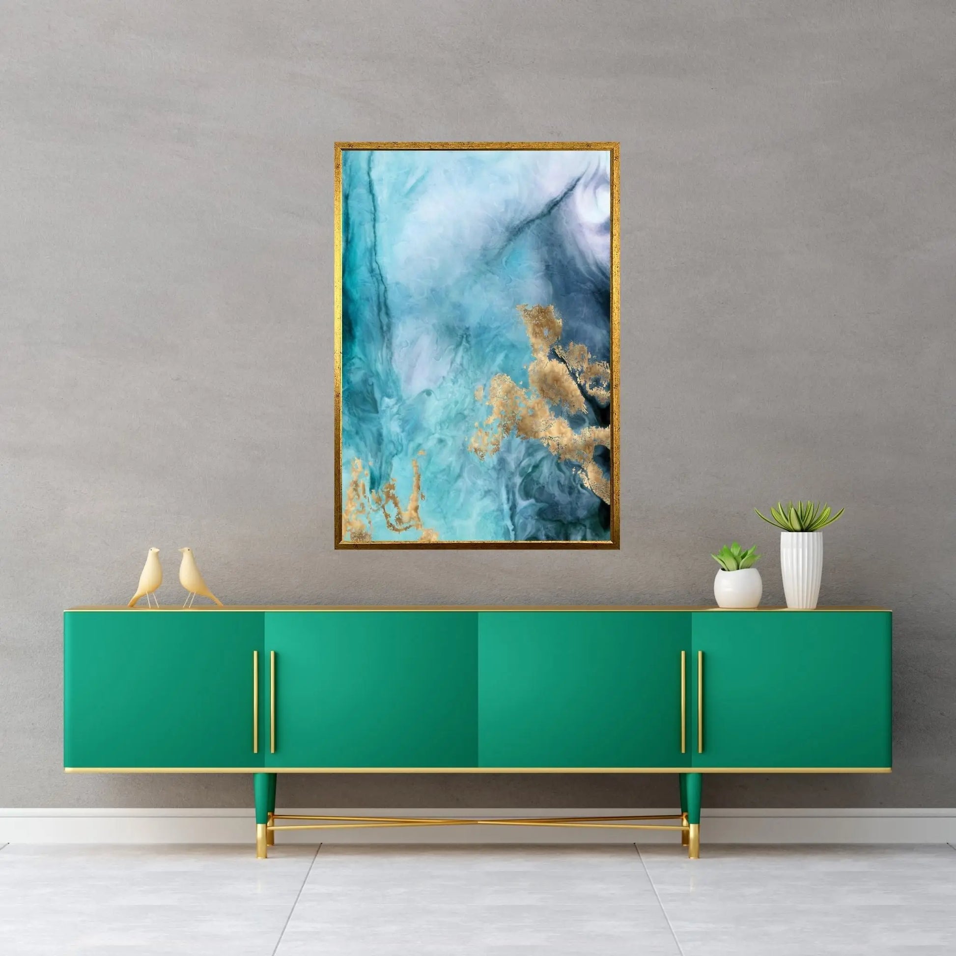 Gold Under The Sea I Canvas Wall Art - Y Canvas