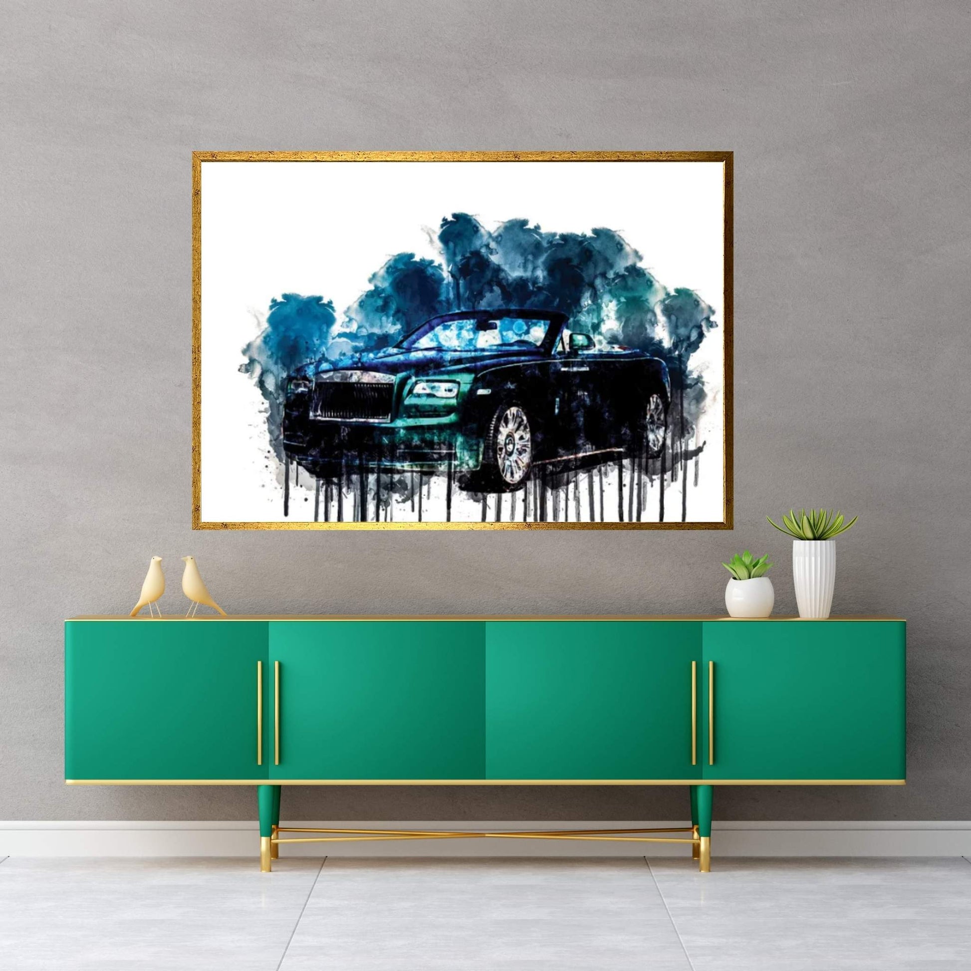 Rolls Royce Dawn Porto Cervo 2016 Canvas Wall Art - Y Canvas