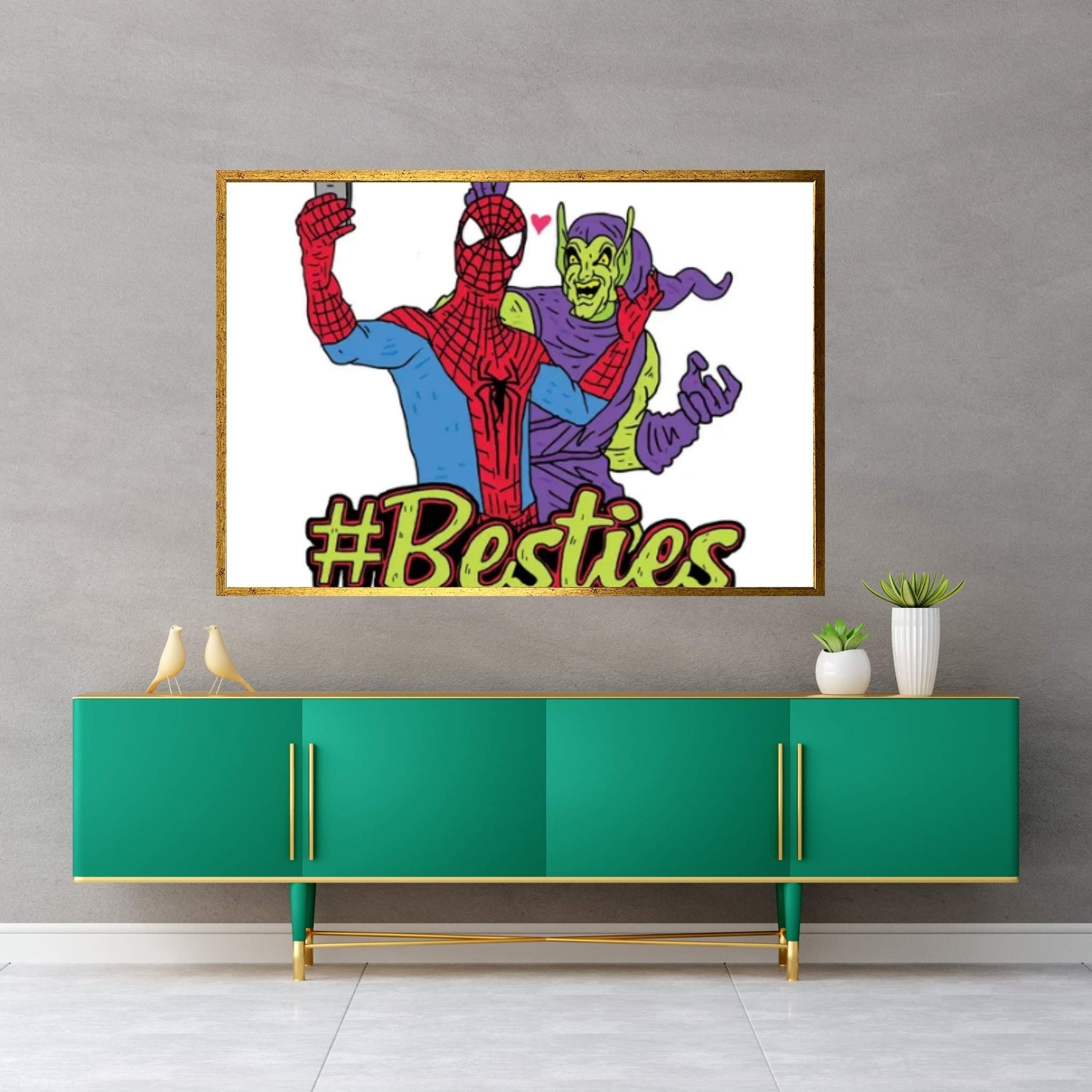 Spidey & Goblin Canvas Wall Art - Y Canvas