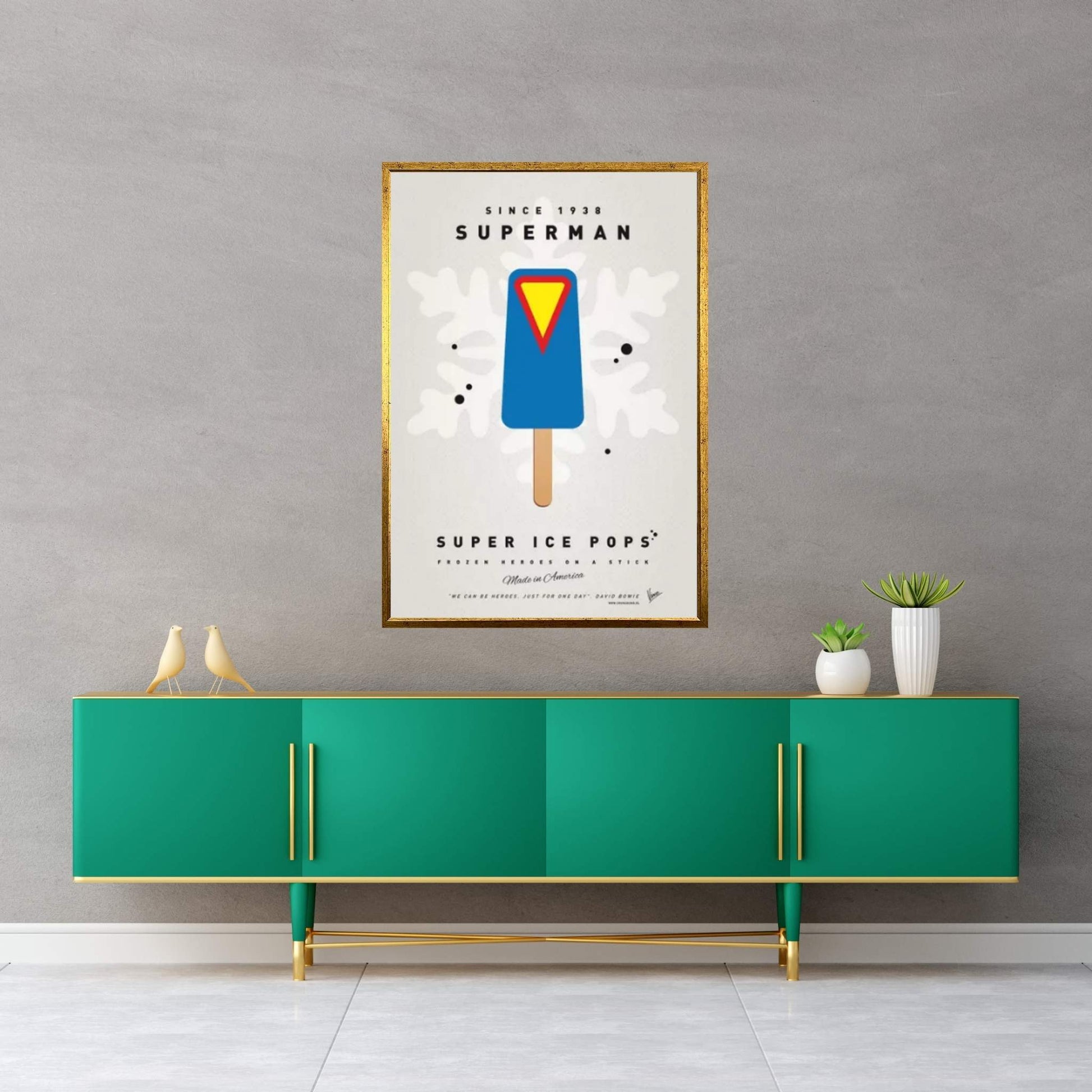 Superhero Ice Pop Superman Canvas Wall Art - Y Canvas