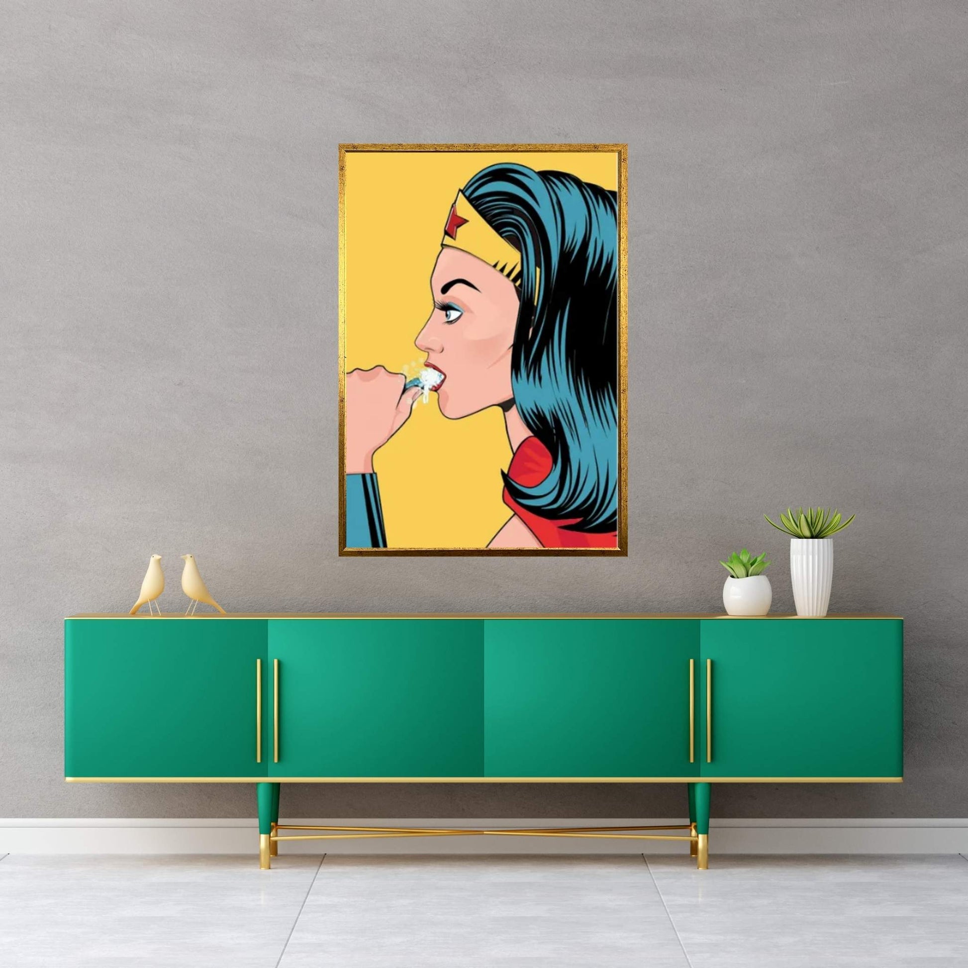 WW Teeth Canvas Wall Art - Y Canvas