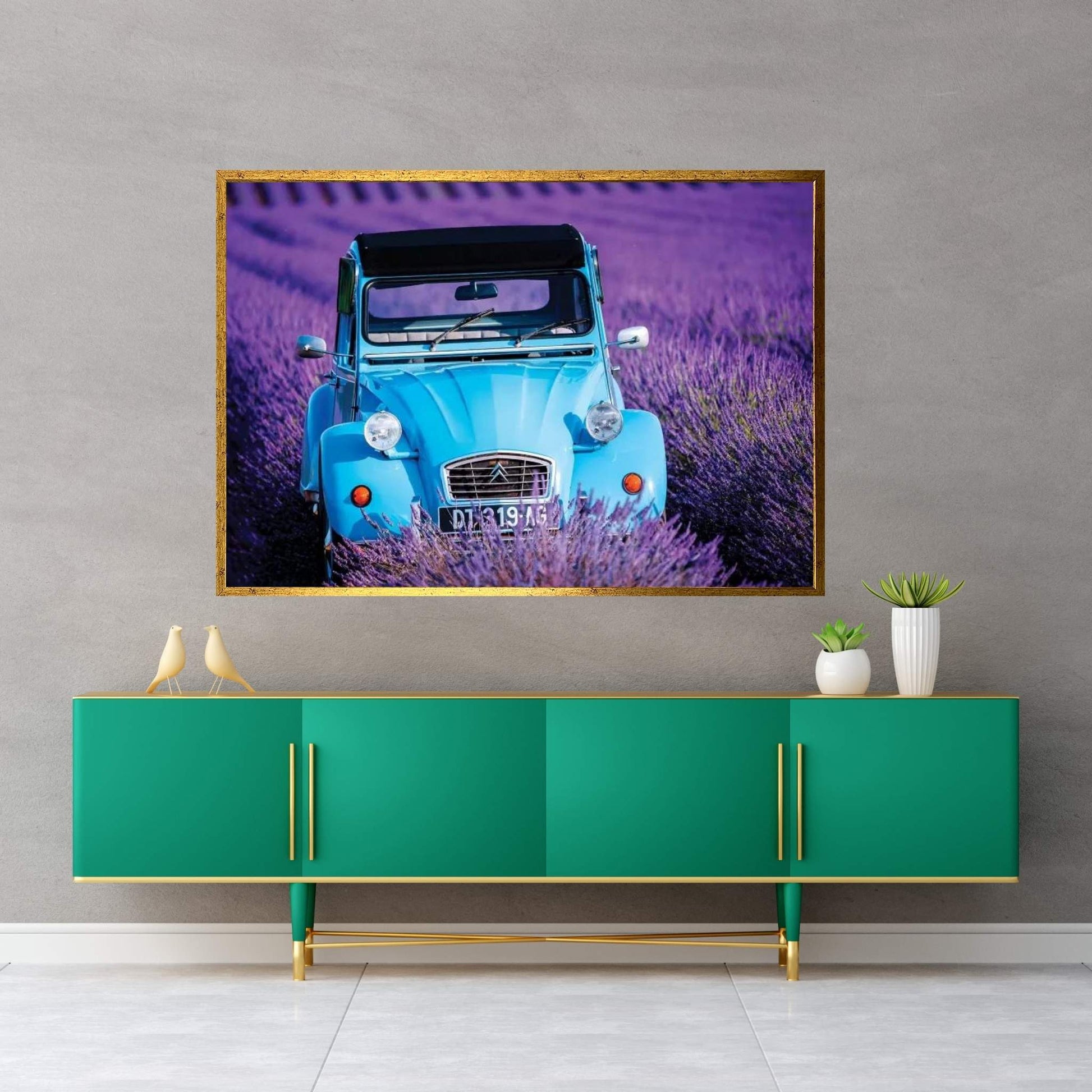 Citroen Lavender Field Canvas Wall Art - Y Canvas