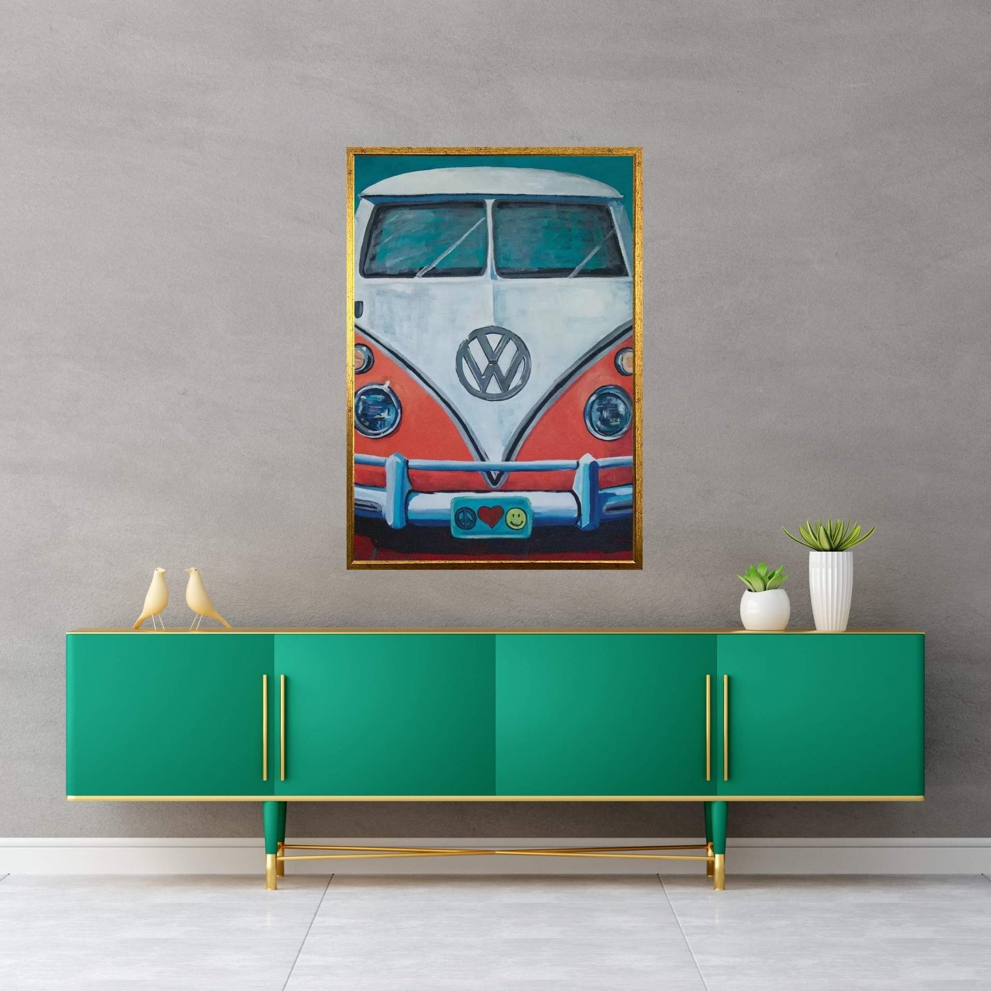 Volkswagen Van Bohemian Dream Canvas Wall Art - Y Canvas