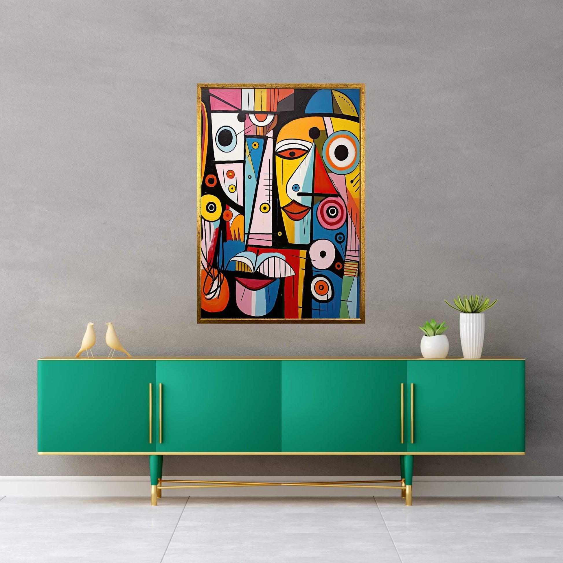 Picasso Abstract Modern Reproduction Canvas Wall Art - Y Canvas