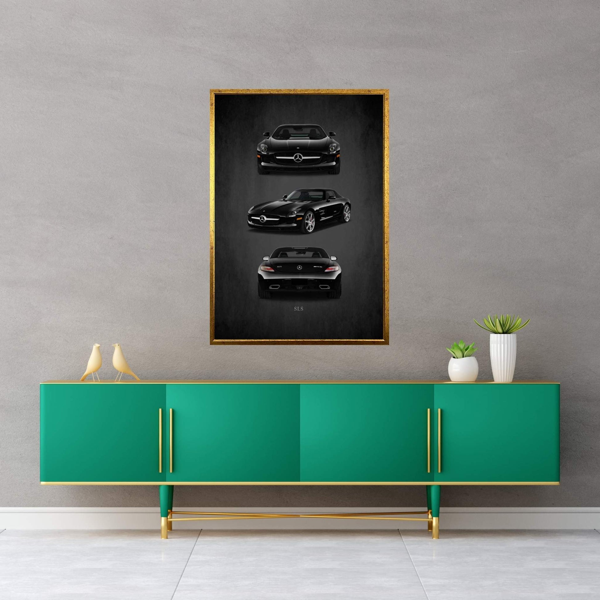 Merc Benz SLS AMG Canvas Wall Art - Y Canvas