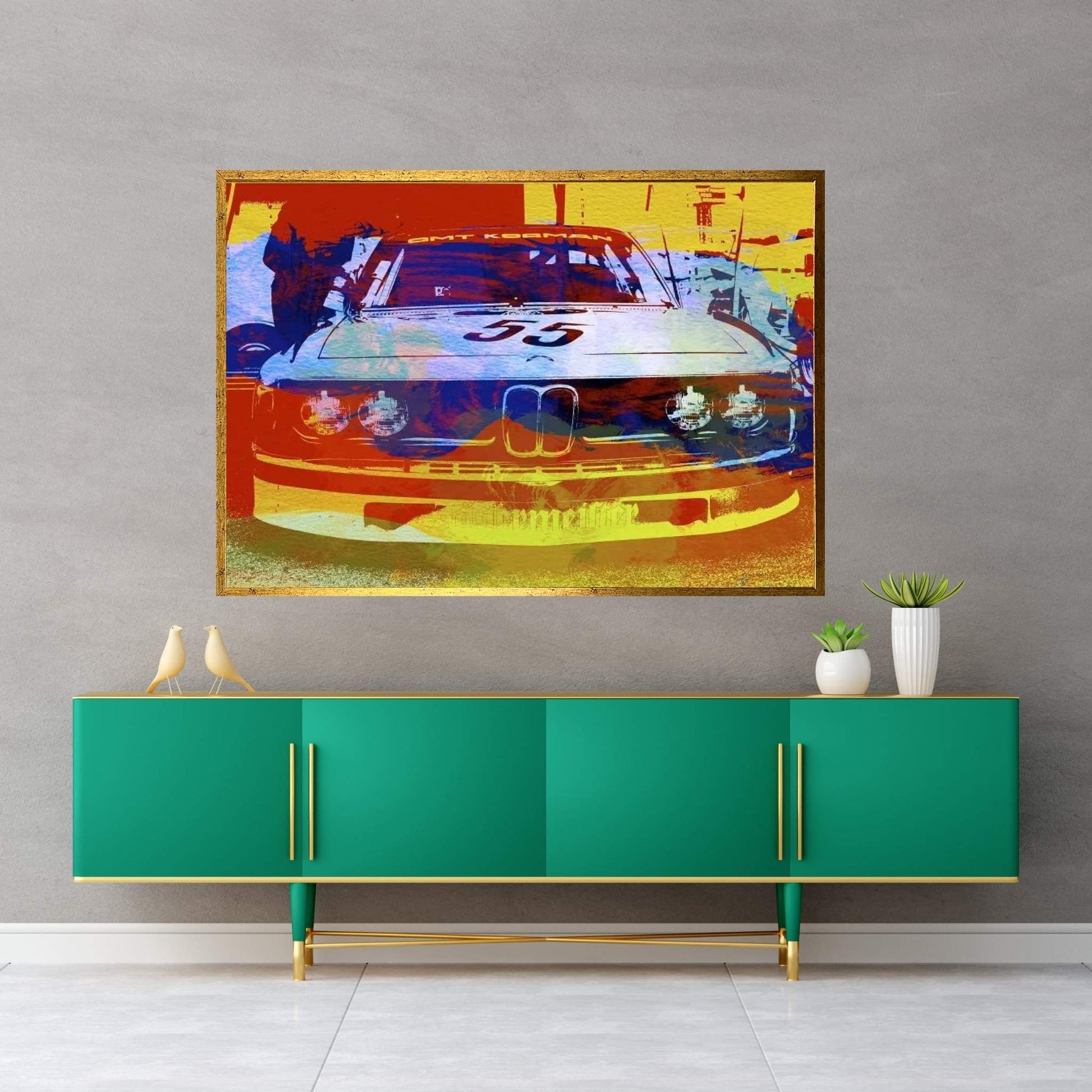 BMW Racing Canvas Wall Art - Y Canvas