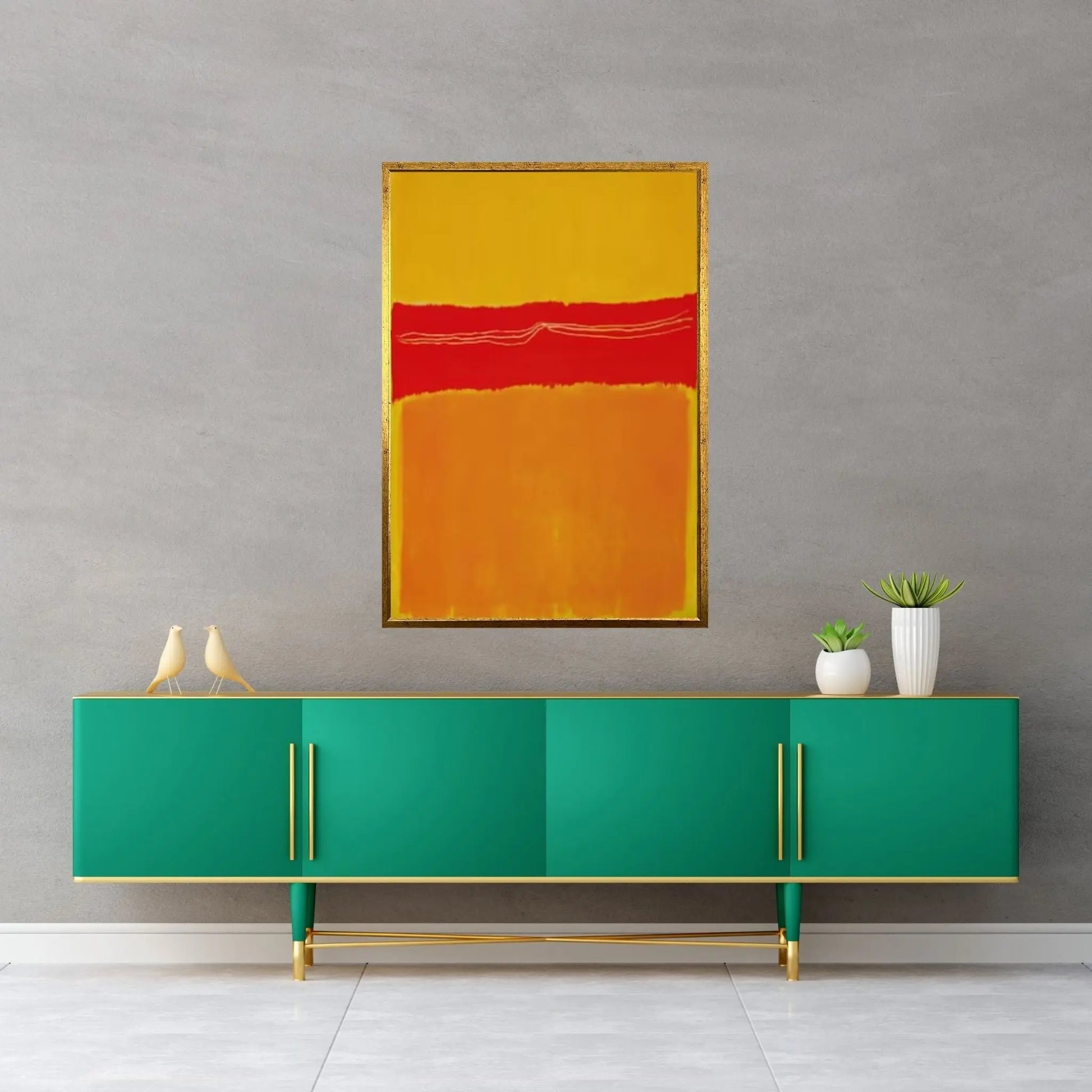 Mark Rothko Print Exhibition Canvas Wall Art,Red Exhibition Mark Rothko Art - Y Canvas