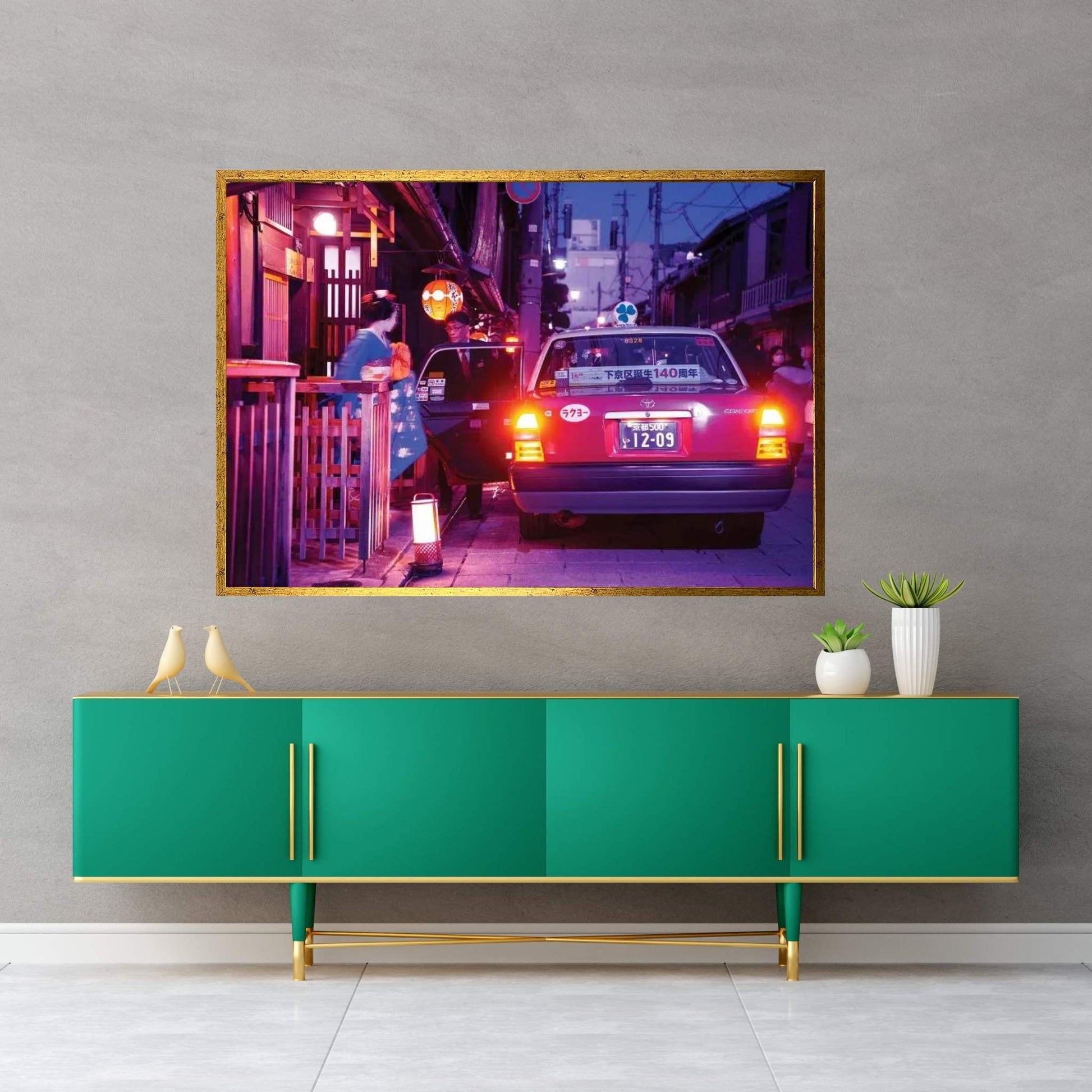 Geisha Taxi Canvas Wall Art - Y Canvas