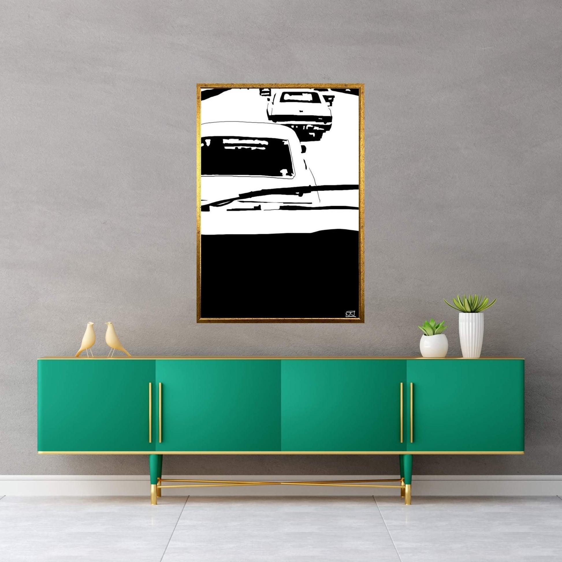 Vintage Cars II Canvas Wall Art - Y Canvas