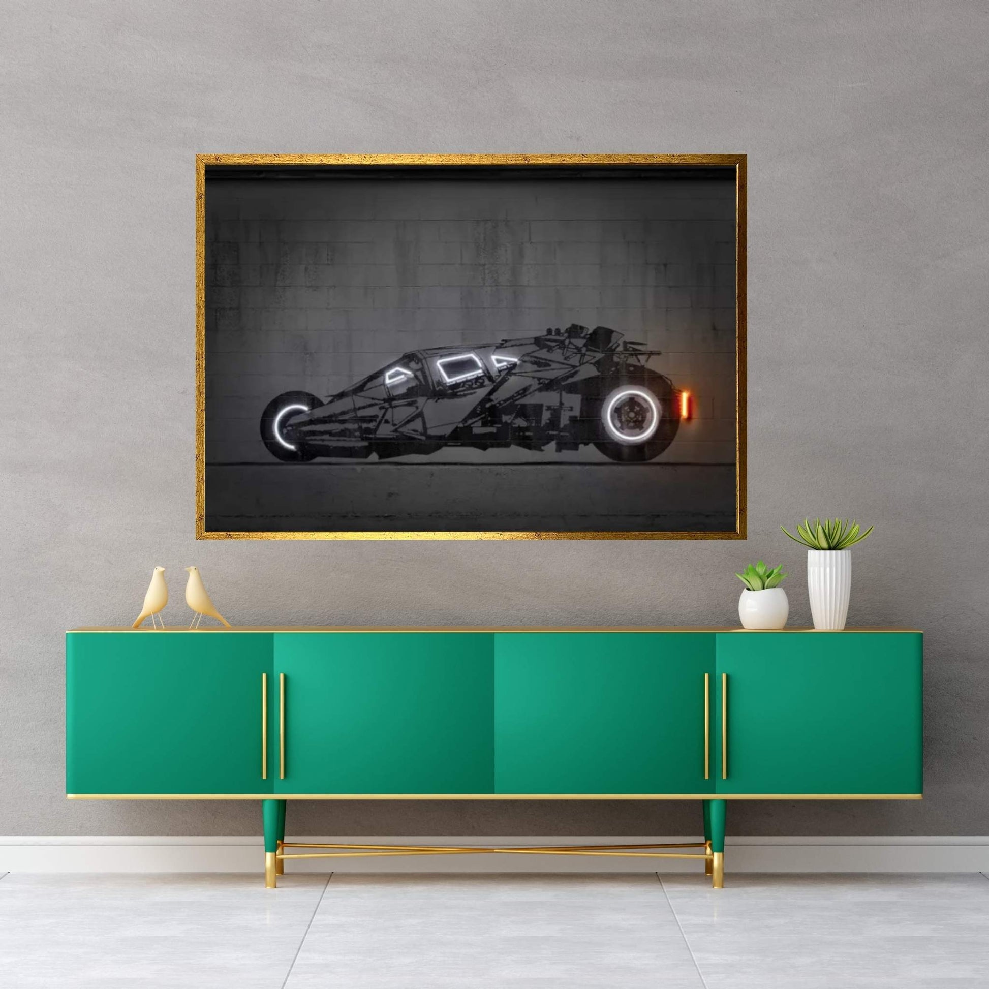 Batmobile Tumbler Canvas Wall Art - Y Canvas