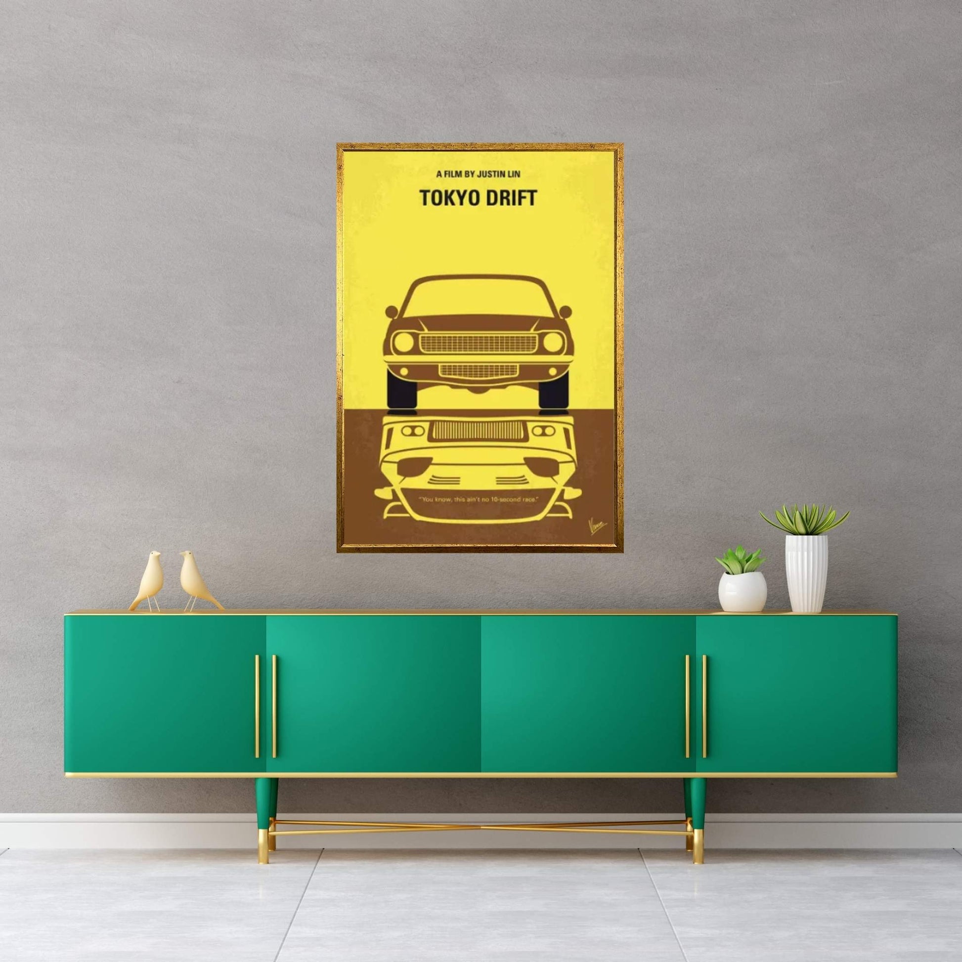 Tokyo Drift Minimal Movie Poster Canvas Wall Art - Y Canvas