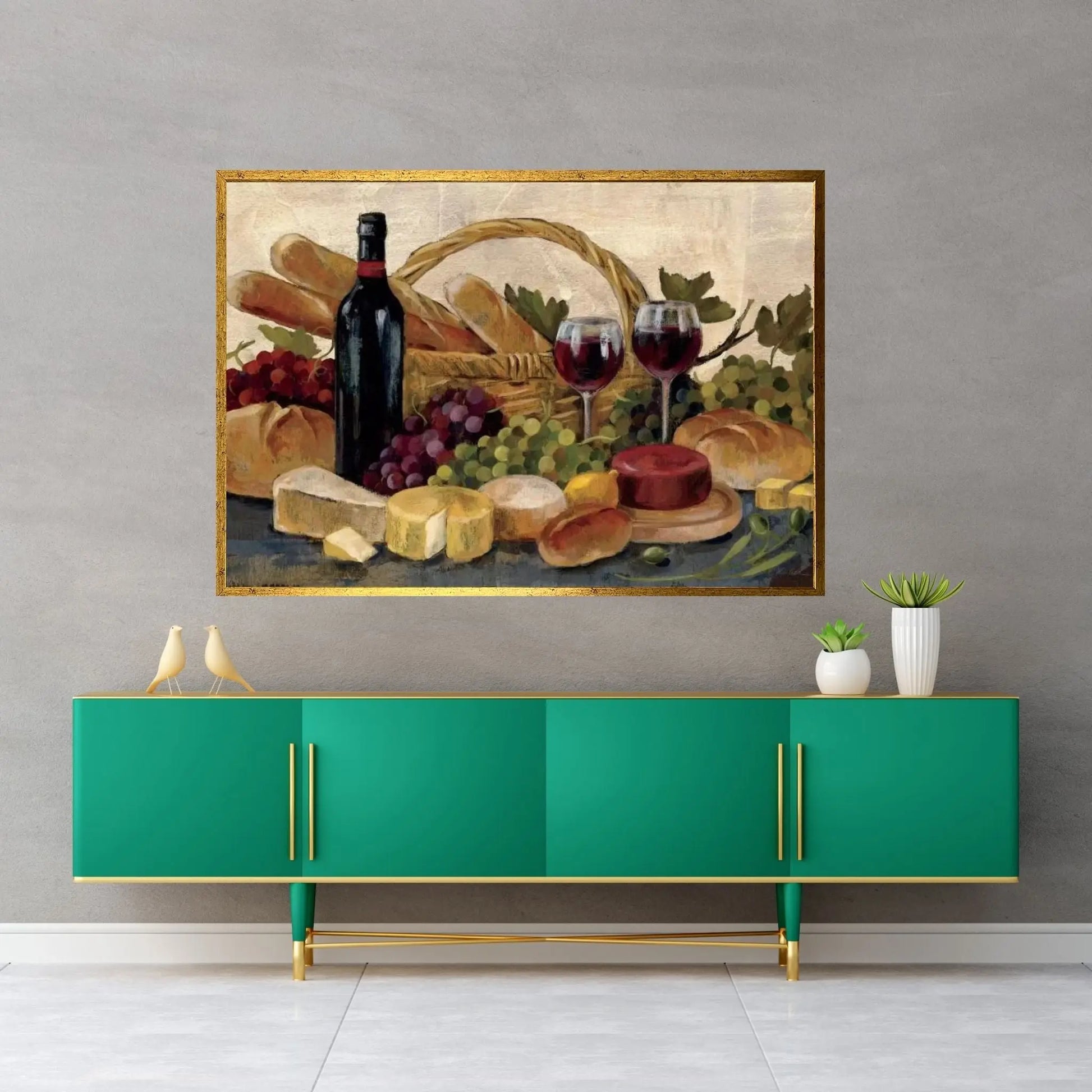 Tuscan Evening Wine Canvas Wall Art - Y Canvas