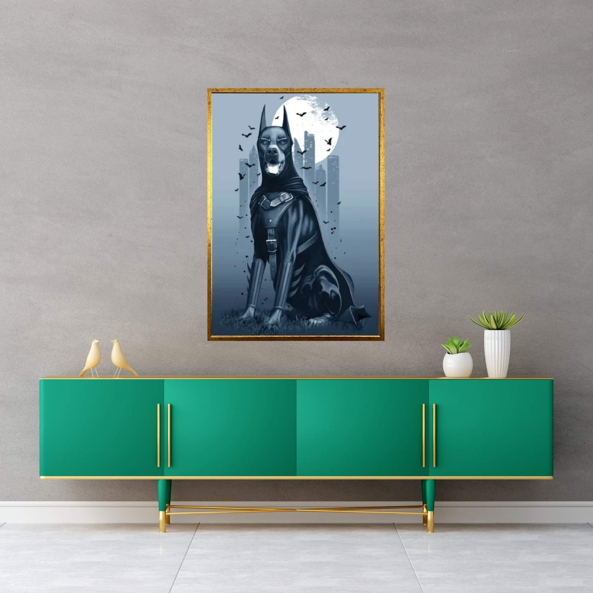 Doberman Canvas Wall Art - Y Canvas