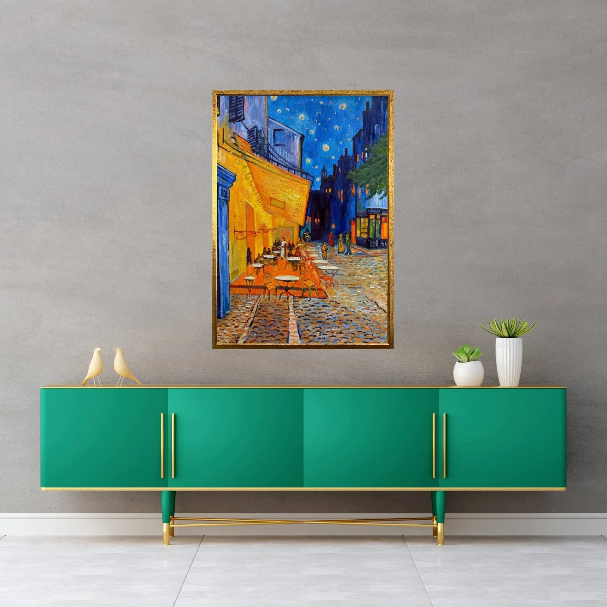 The Cafe Terrace on the Place du Forum (Café Terrace at Night) Canvas Wall Art - Y Canvas