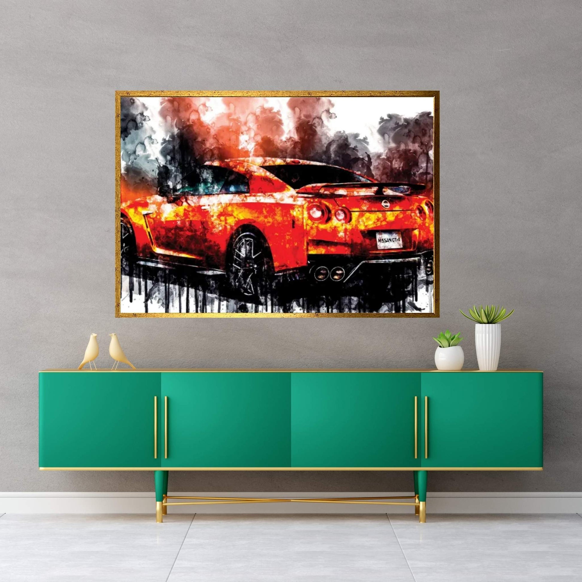 2017 Nissan GT R Vehicle CCXXIX Canvas Wall Art - Y Canvas