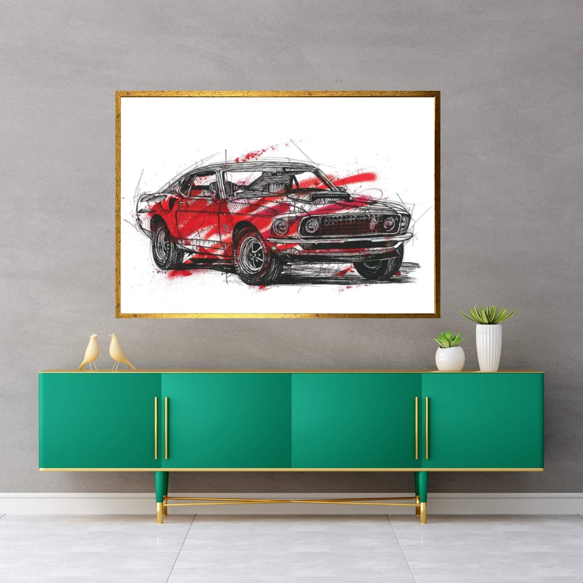 Mustang Boss 429 1970 Canvas Wall Art - Y Canvas