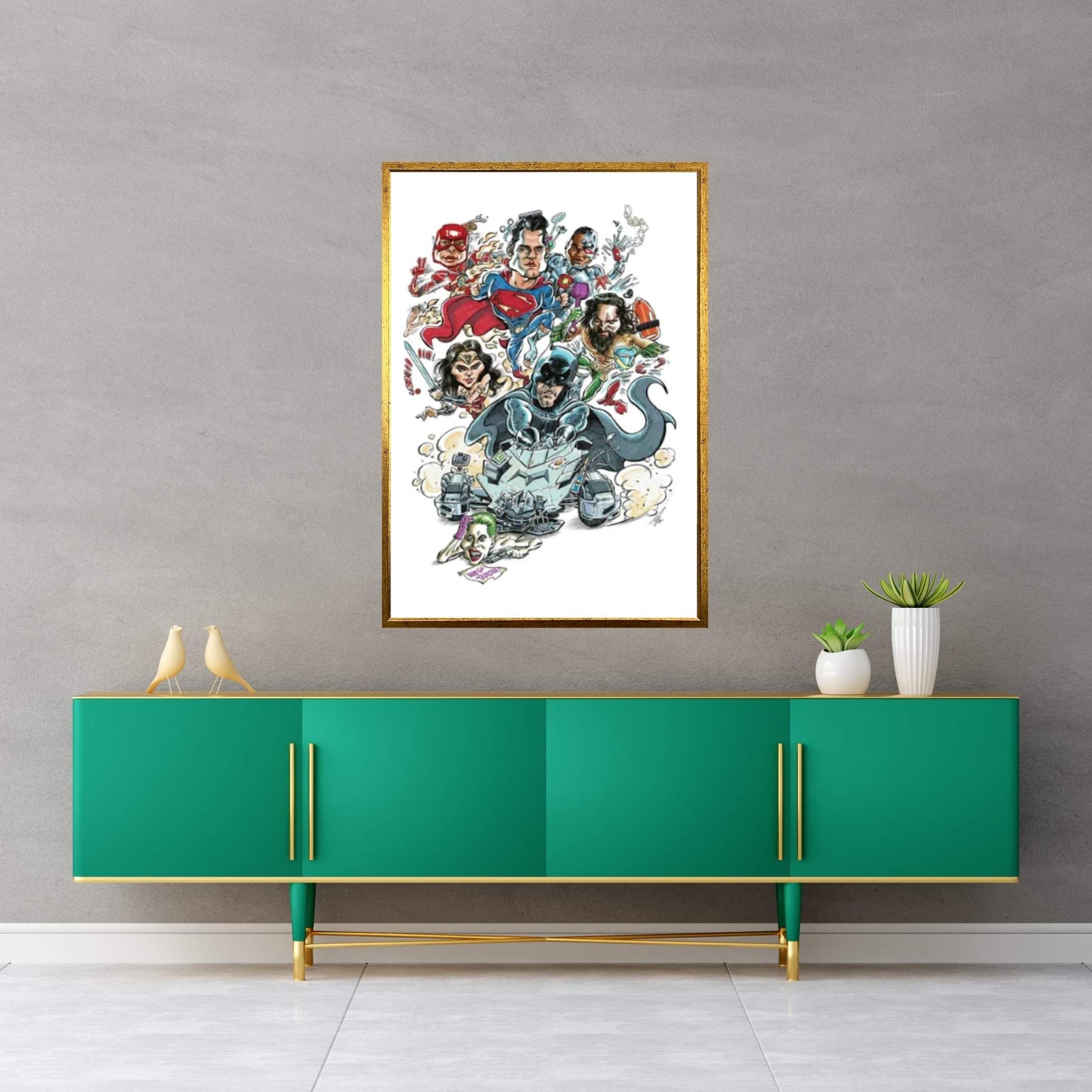 Justice League Canvas Wall Art - Y Canvas