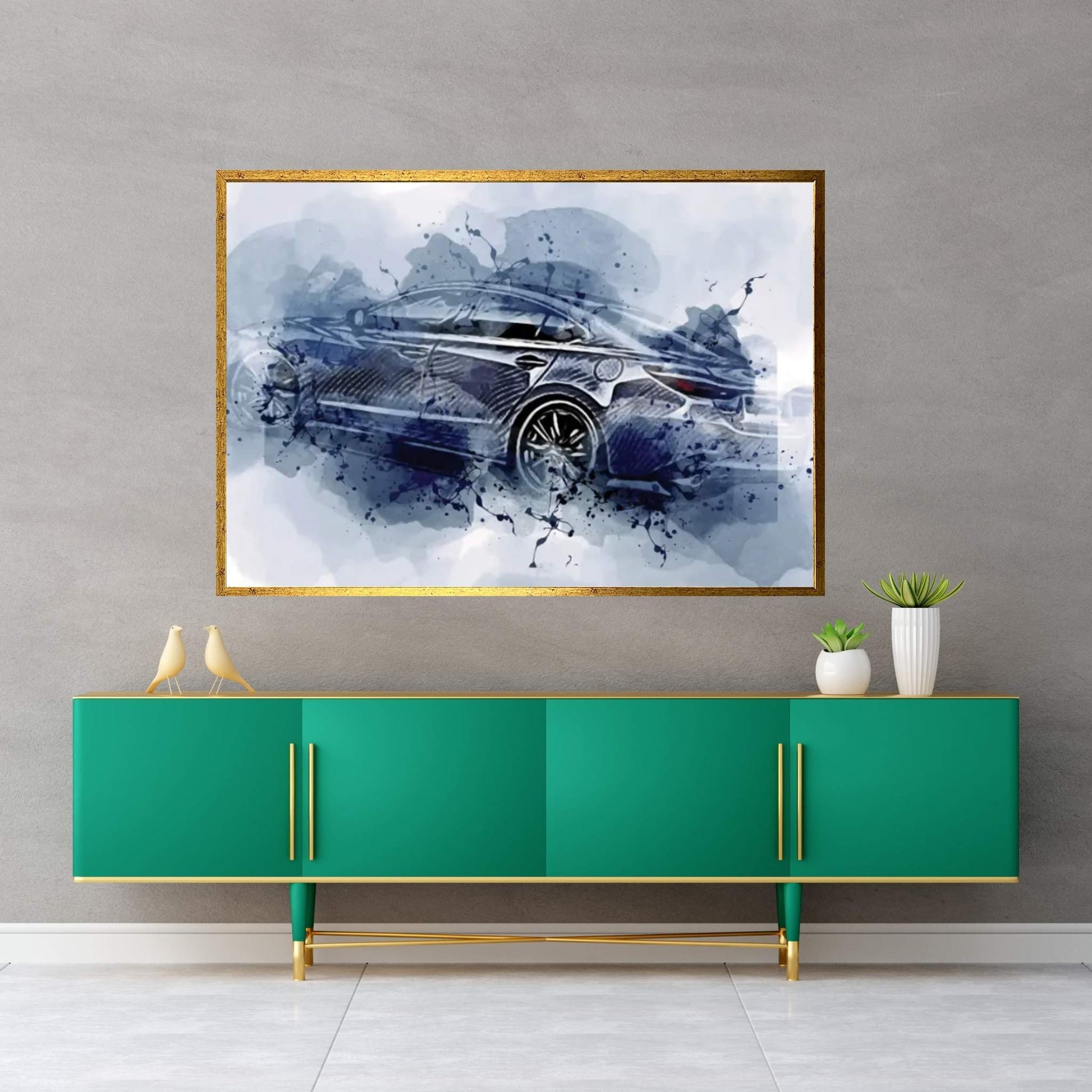 Mazda VI Abstract Cars Canvas Wall Art - Y Canvas