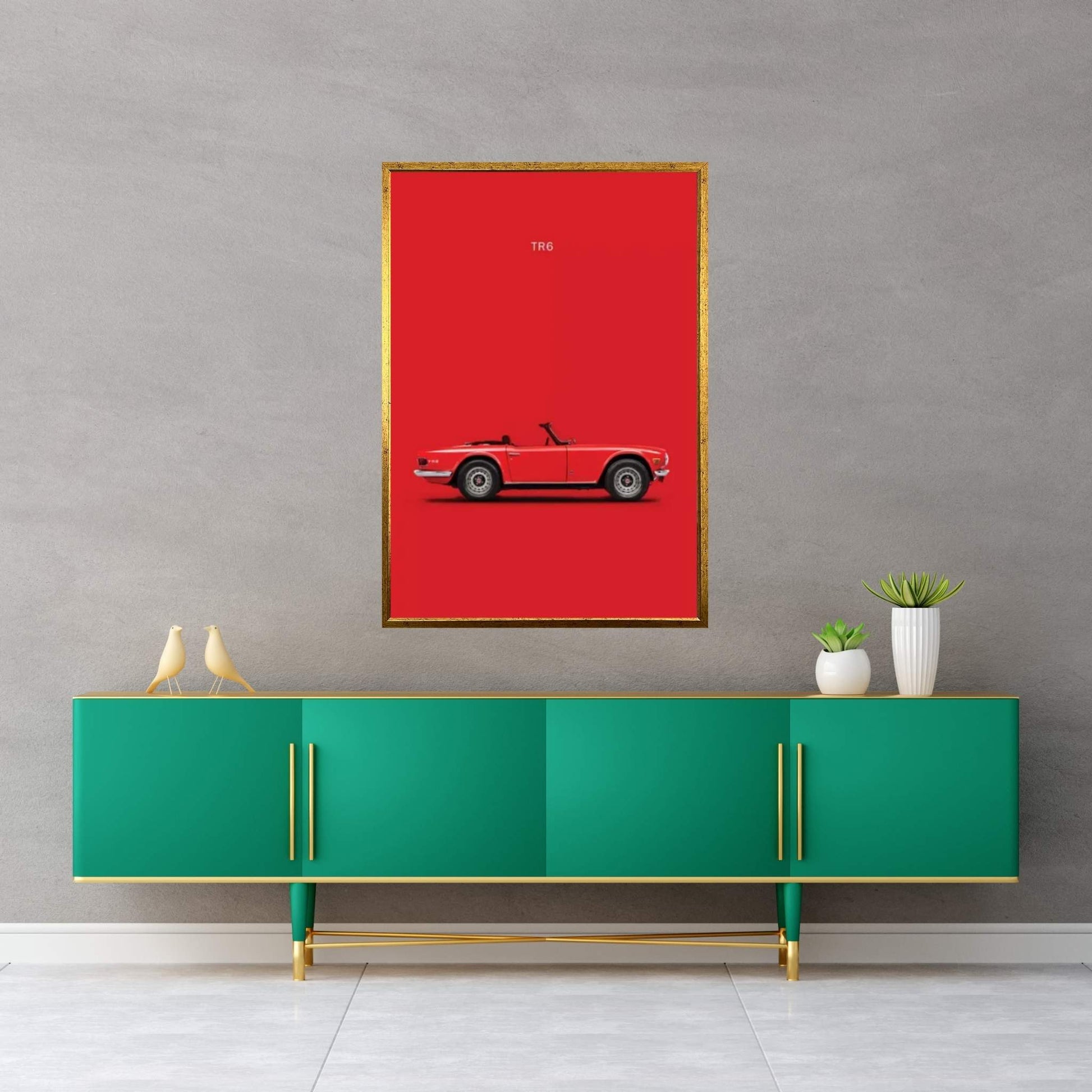 Triumph TR6 Canvas Wall Art - Y Canvas