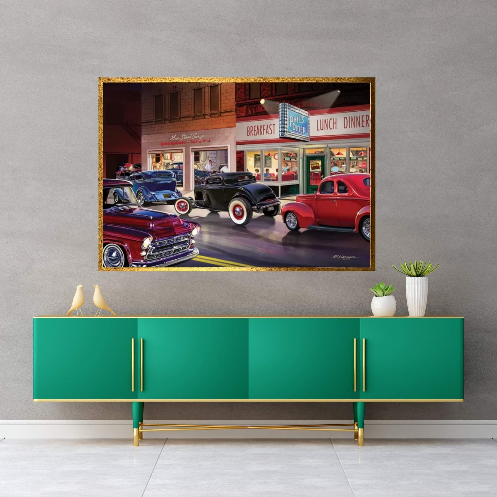 Phil's Diner Canvas Wall Art - Y Canvas