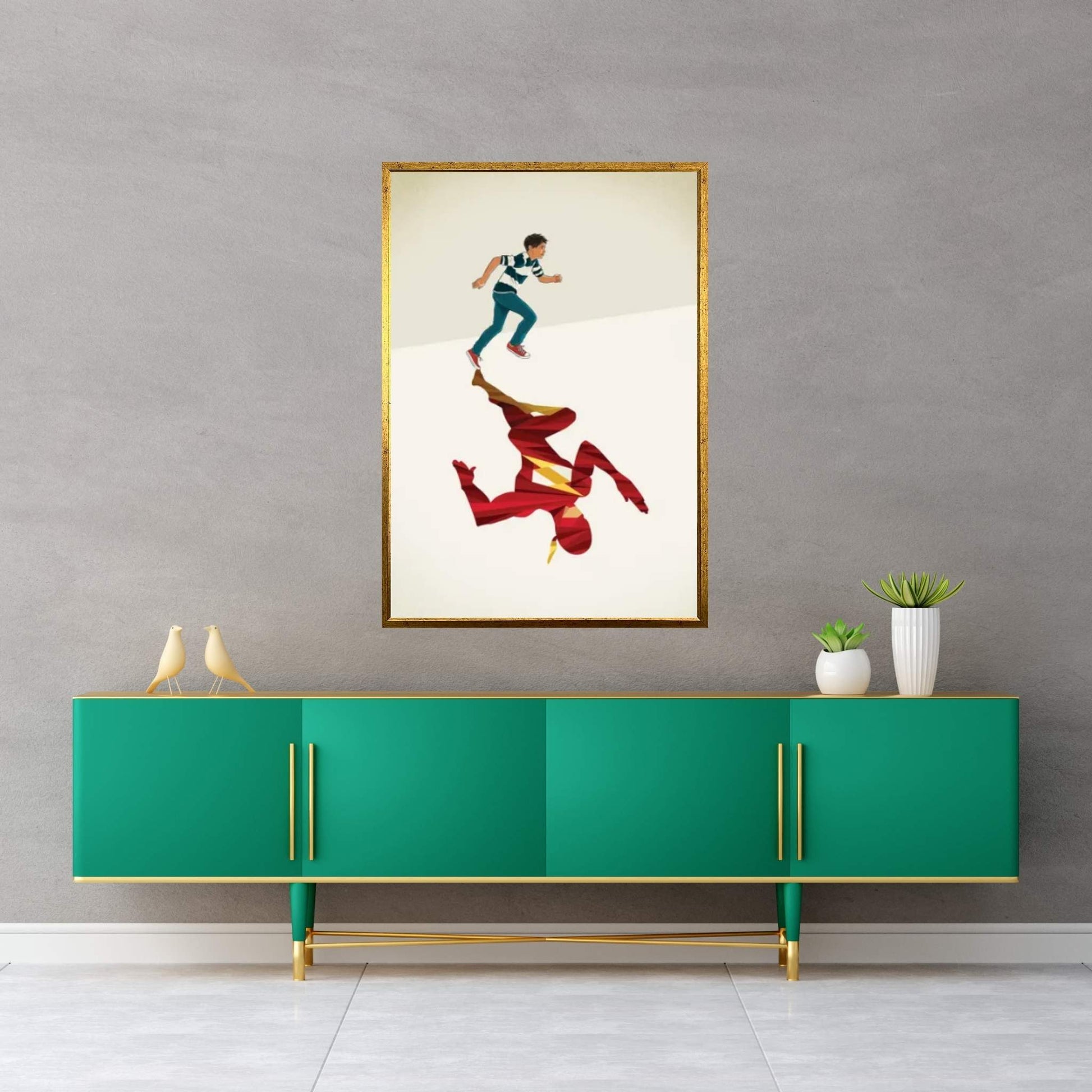 Scarlet Speedster 2 Canvas Wall Art - Y Canvas