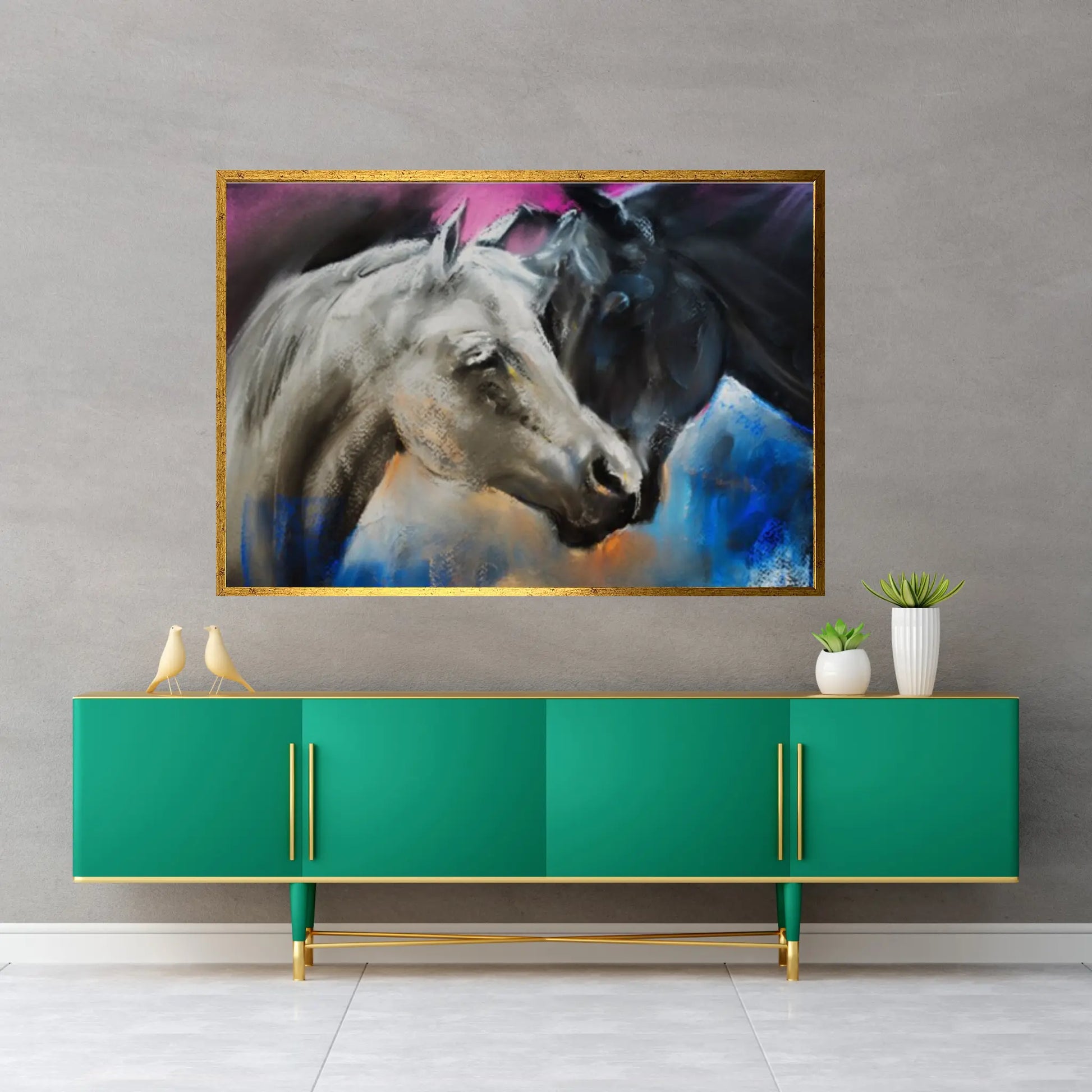 Abstract Horses Canvas WAll Art Home Decor - Y Canvas