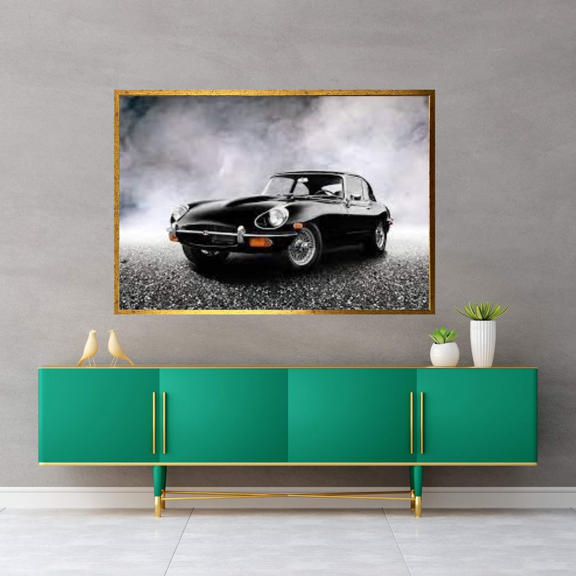 Jaguar E-Type 1968 Canvas Wall Art - Y Canvas