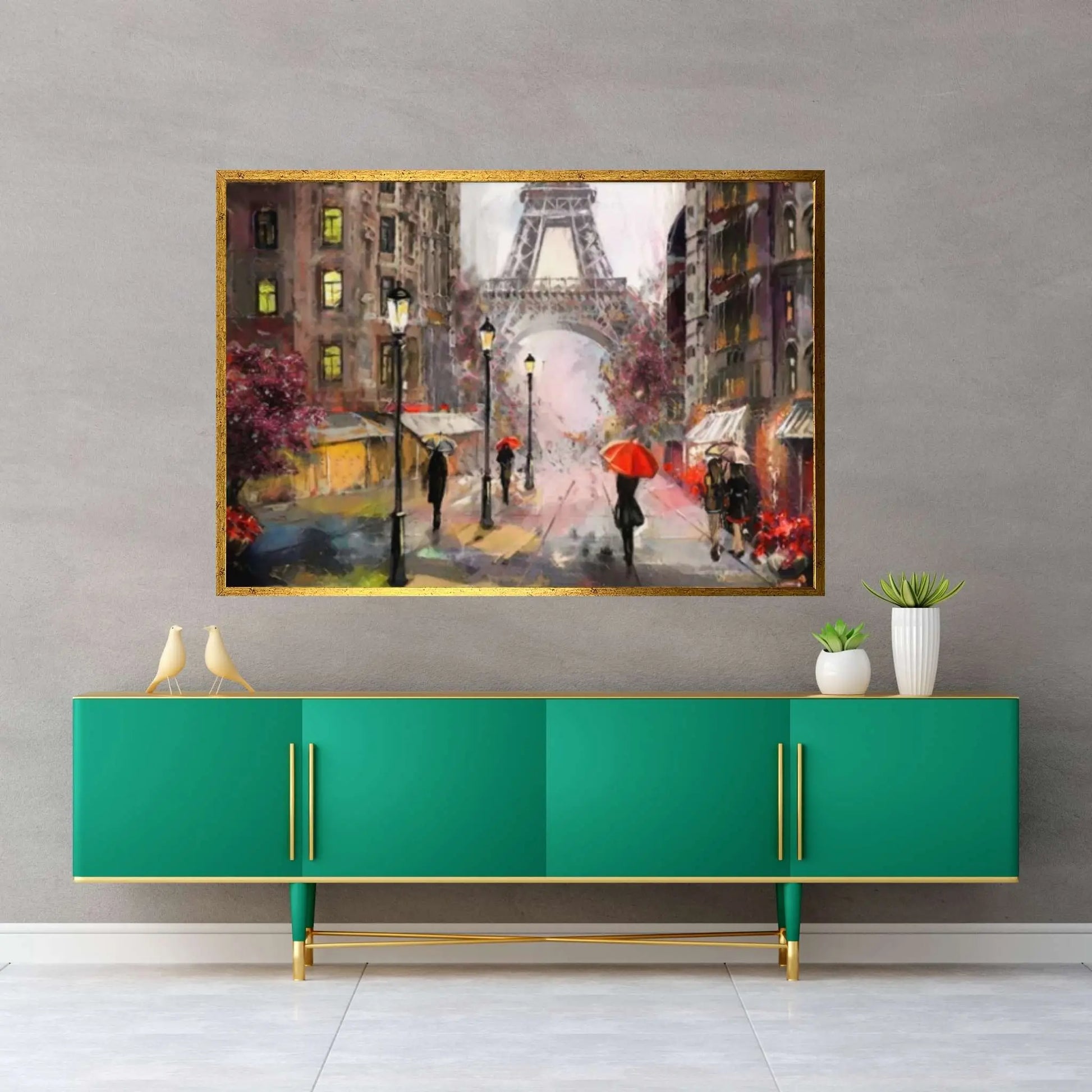 Paris Eiffel Tower Oil Painting - Canvas Wall Art - Y Canvas