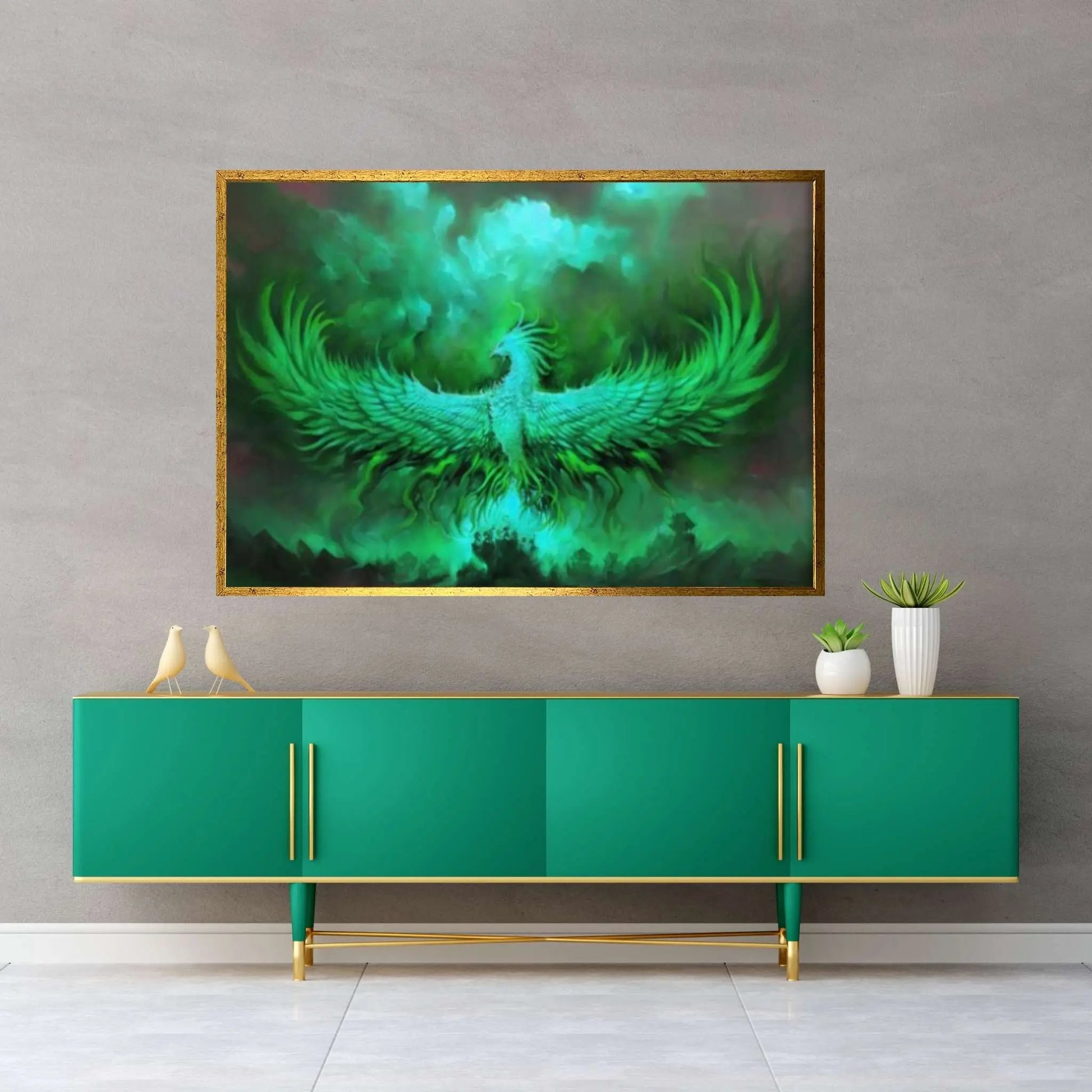 Phoenix Rebirth Canvas, Canvas Wall Art Print Poster - Y Canvas