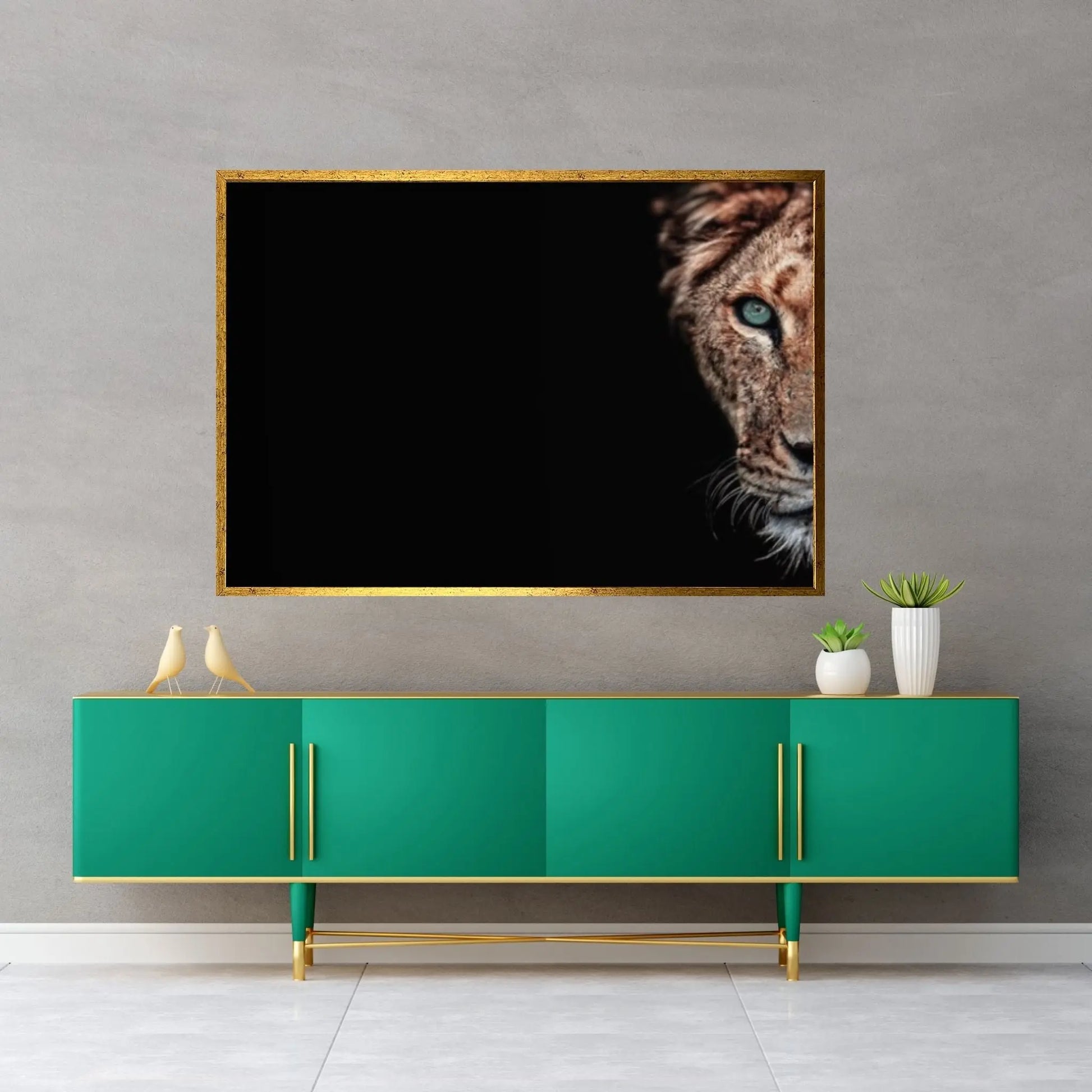 Lion Canvas Wall Art Animal Wall Art, Canvas Wall Art, Animal wall art decor Large lion art - Y Canvas