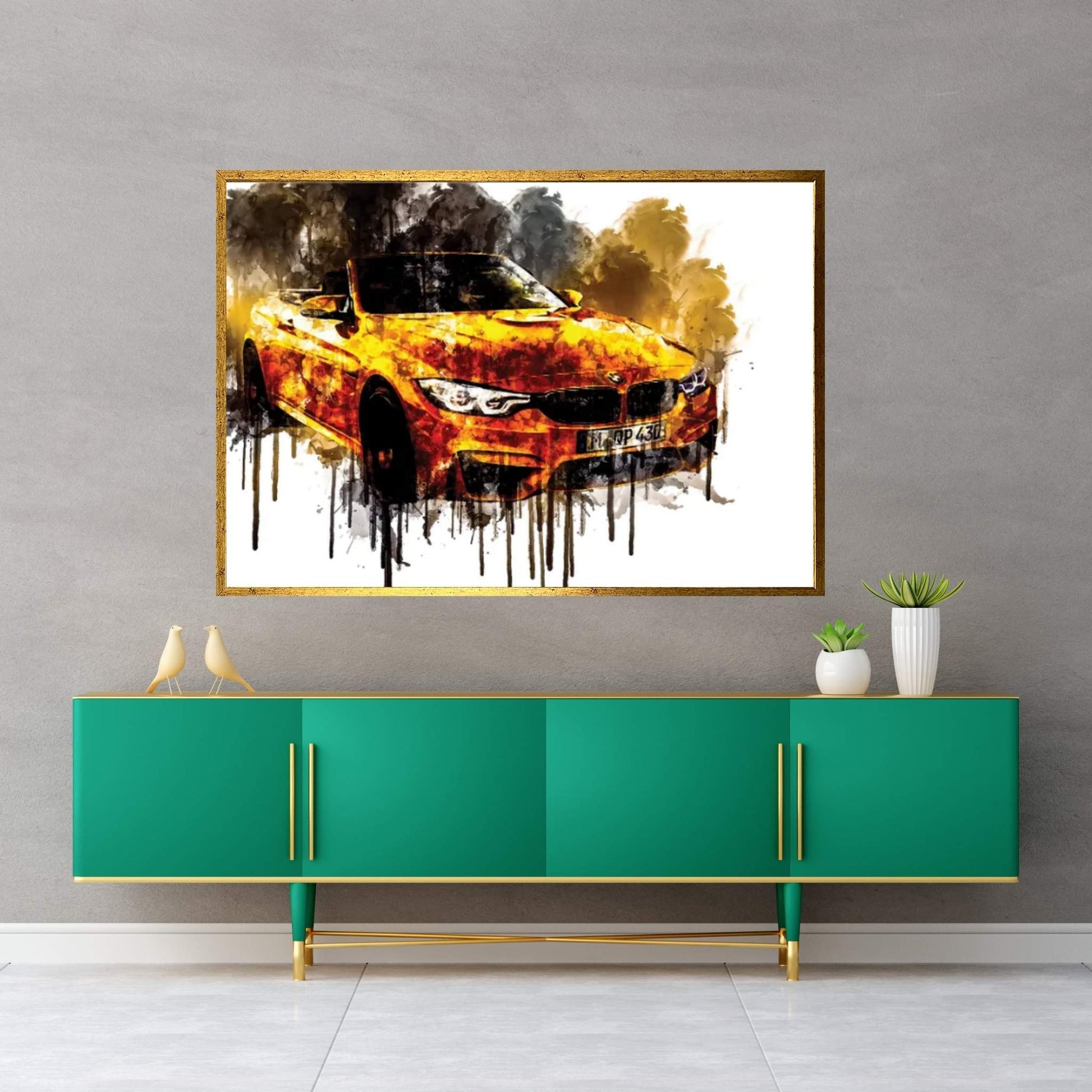 2018 BMW M4 Convertible 30 Jahre Special Vehicle CDXI Canvas Wall Art - Y Canvas