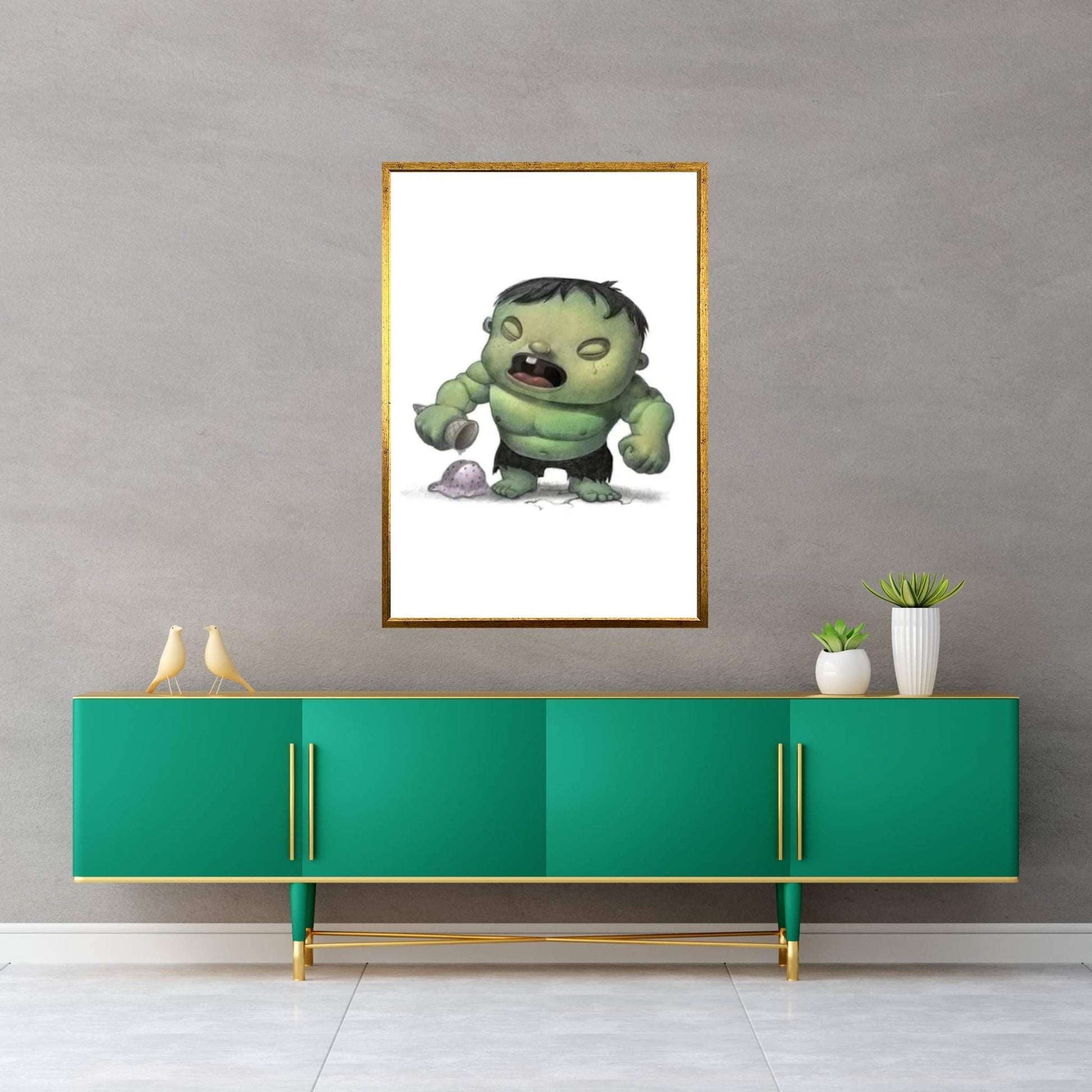 Baby Hulk Canvas Wall Art - Y Canvas