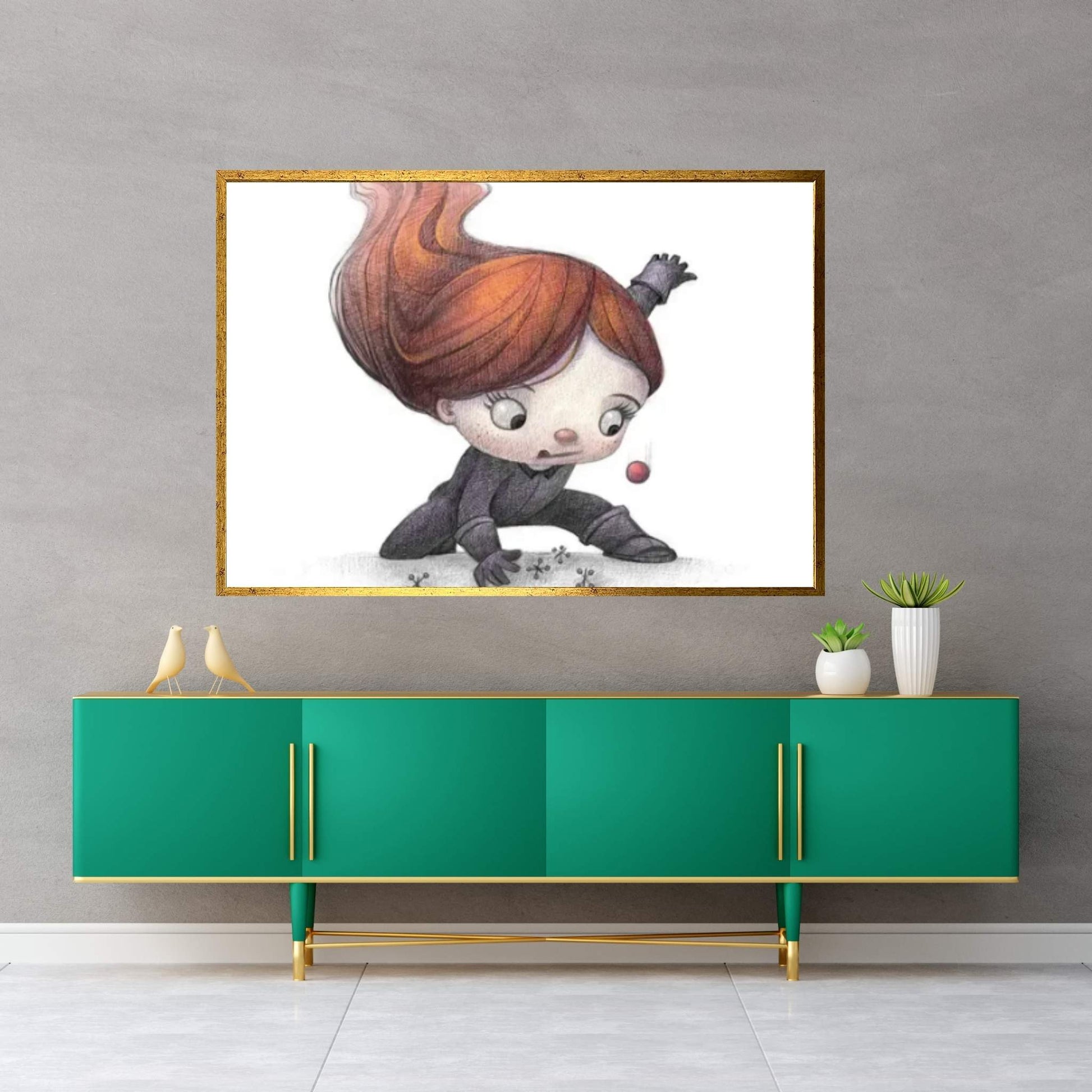 Baby Black Widow Canvas Wall Art - Y Canvas