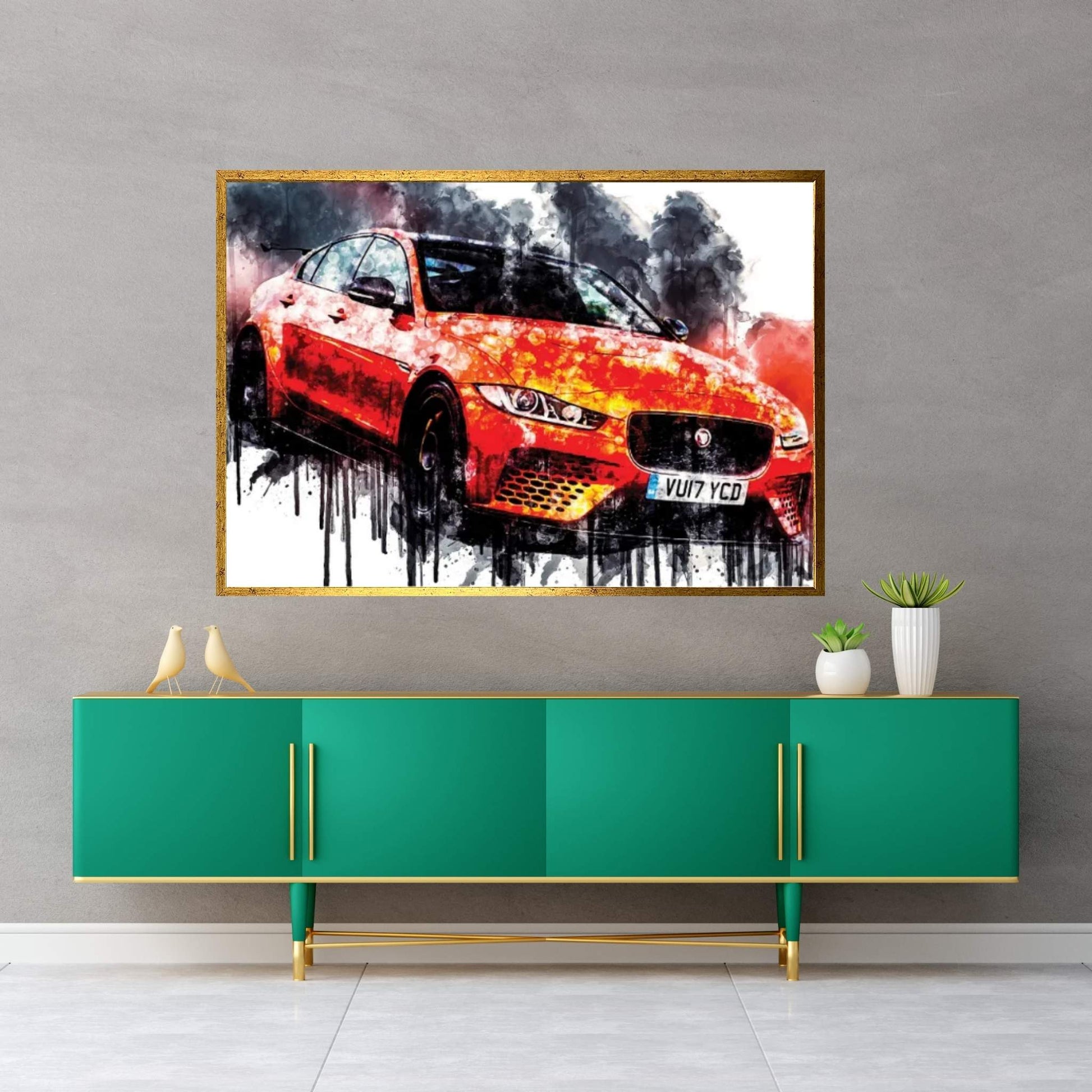 Car 2018 Jaguar XE SV Canvas Wall Art - Y Canvas