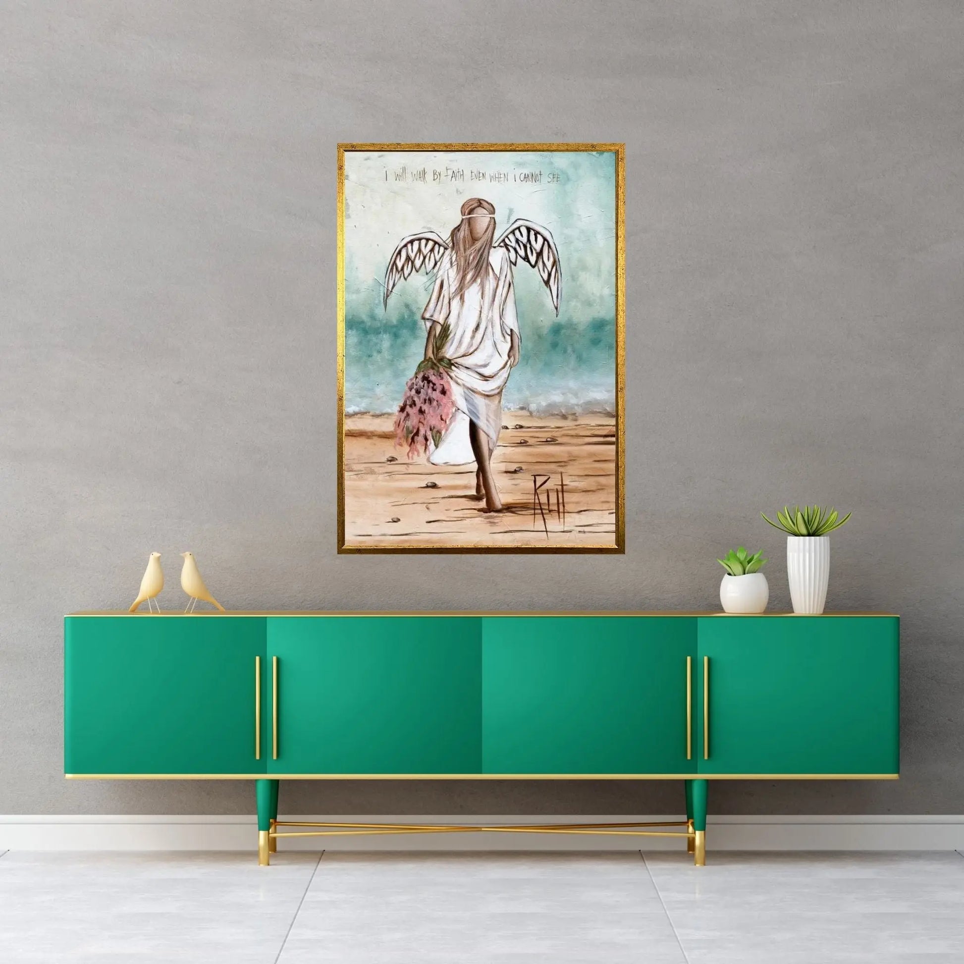 Walk By Faith Canvas Wall Art - Y Canvas