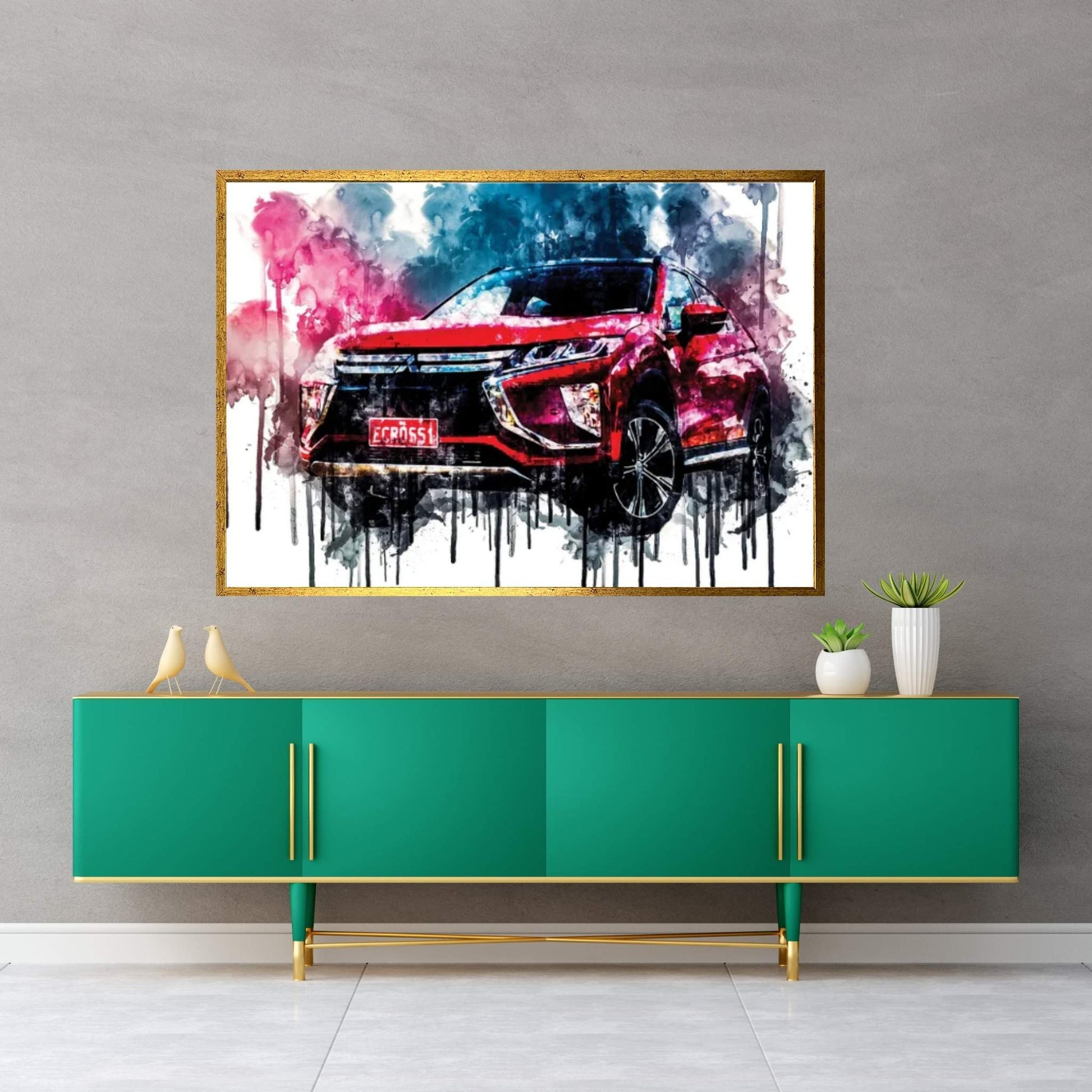 Car 2018 Mitsubishi Eclipse Cross Exceed Canvas Wall Art - Y Canvas